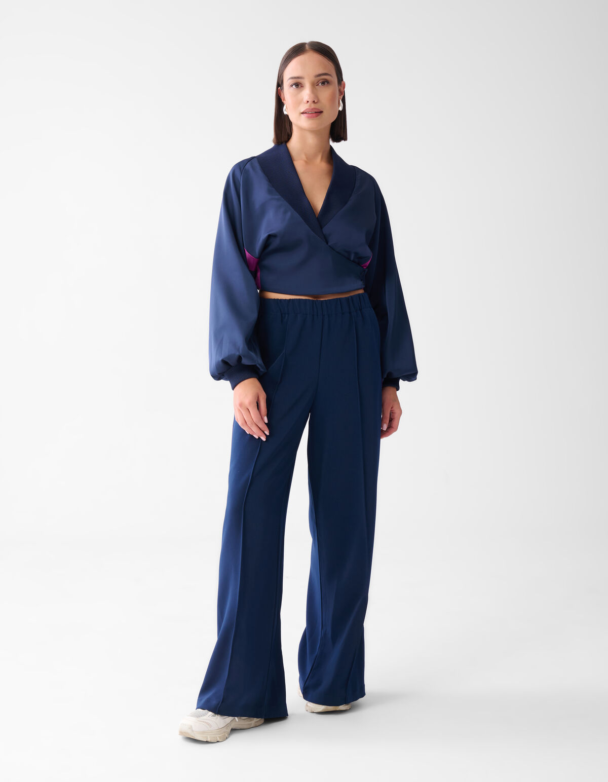 Hose mit Seitenstreifen Dunkelblau SHOEBY WOMEN