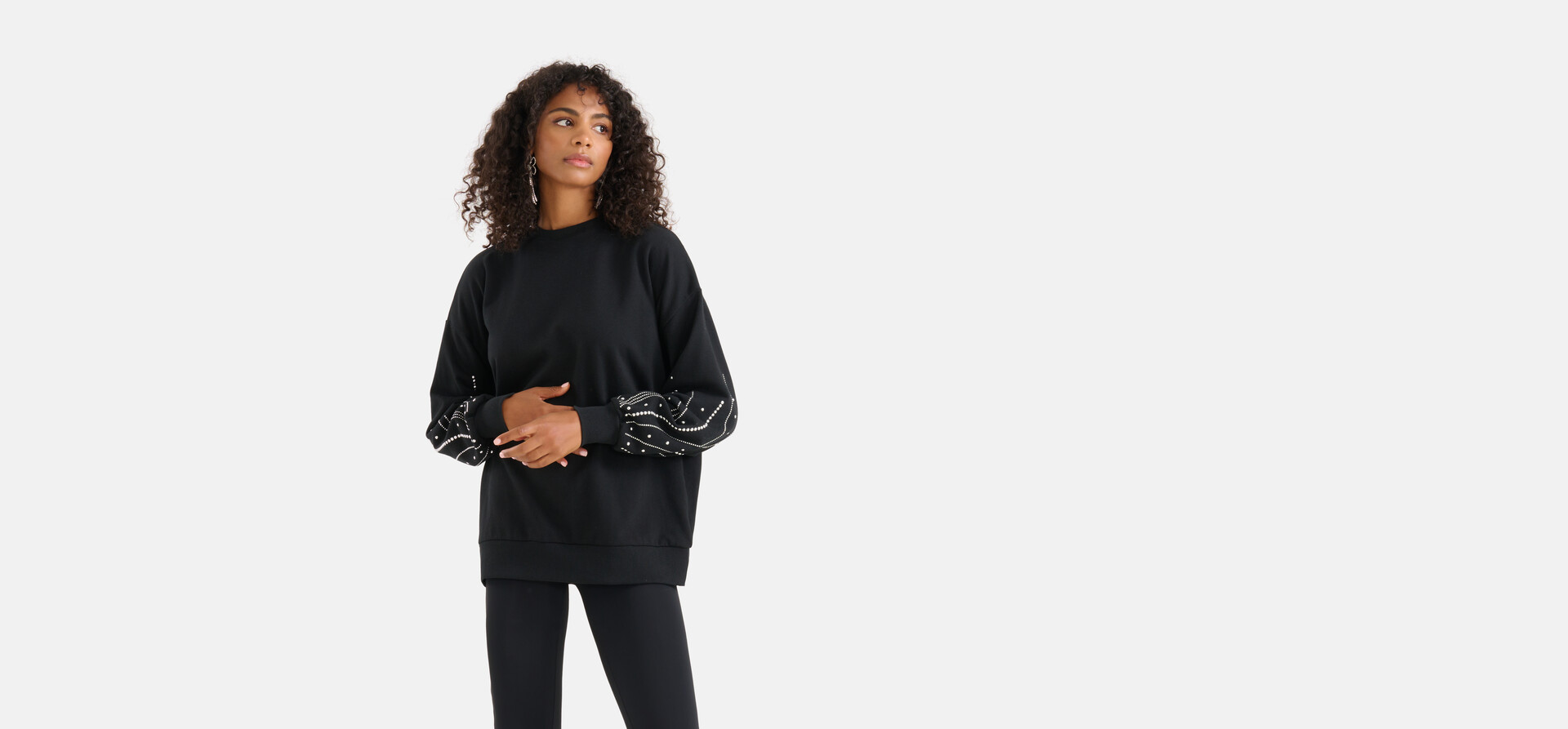Nieten Pullover Schwarz SHOEBY WOMEN