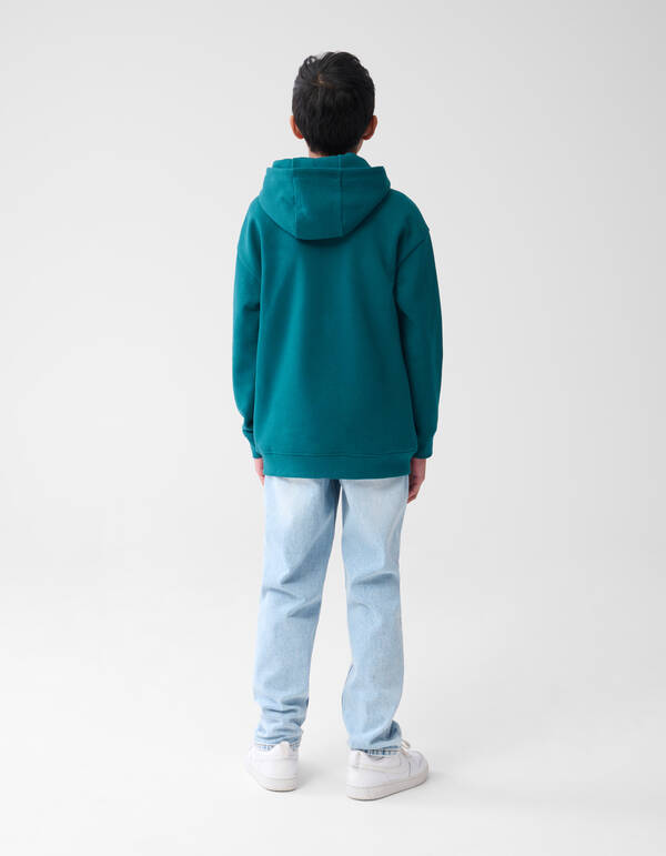 Basic Text Hoodie Dunkelgrün SHOEBY BOYS