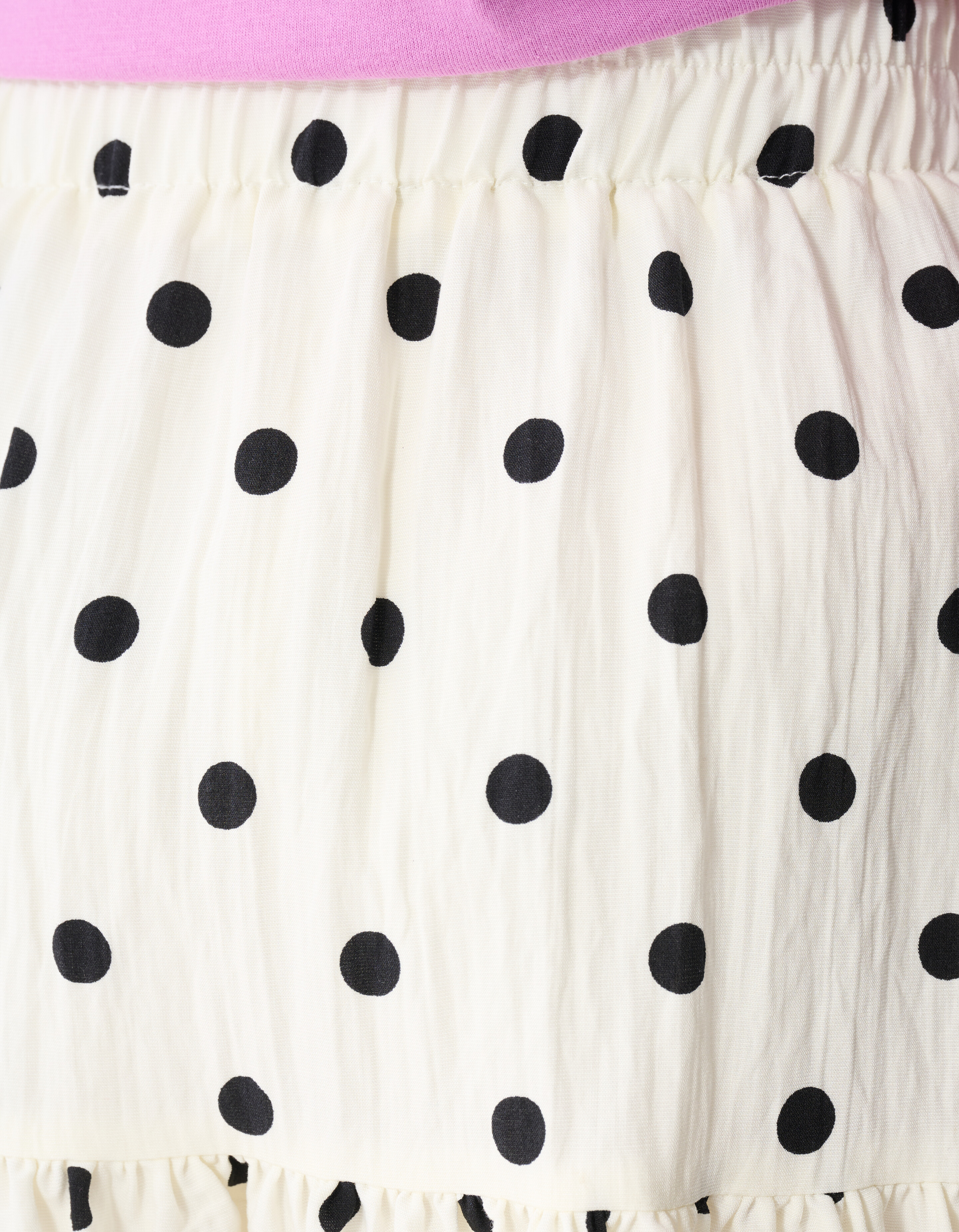 Polkadot Minirock gebrochenes Wei&szlig; SHOEBY GIRLS