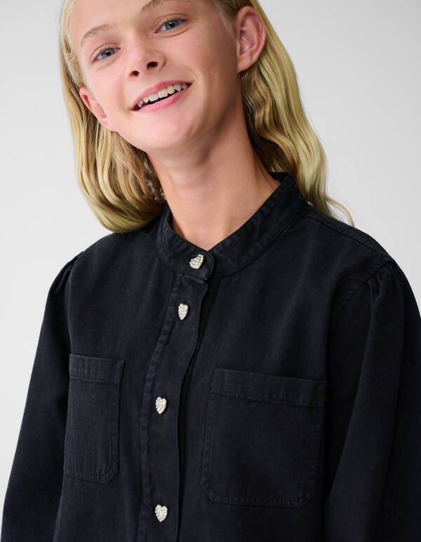 Rüschen-Ohrstecker Jack Dunkelgrau SHOEBY GIRLS