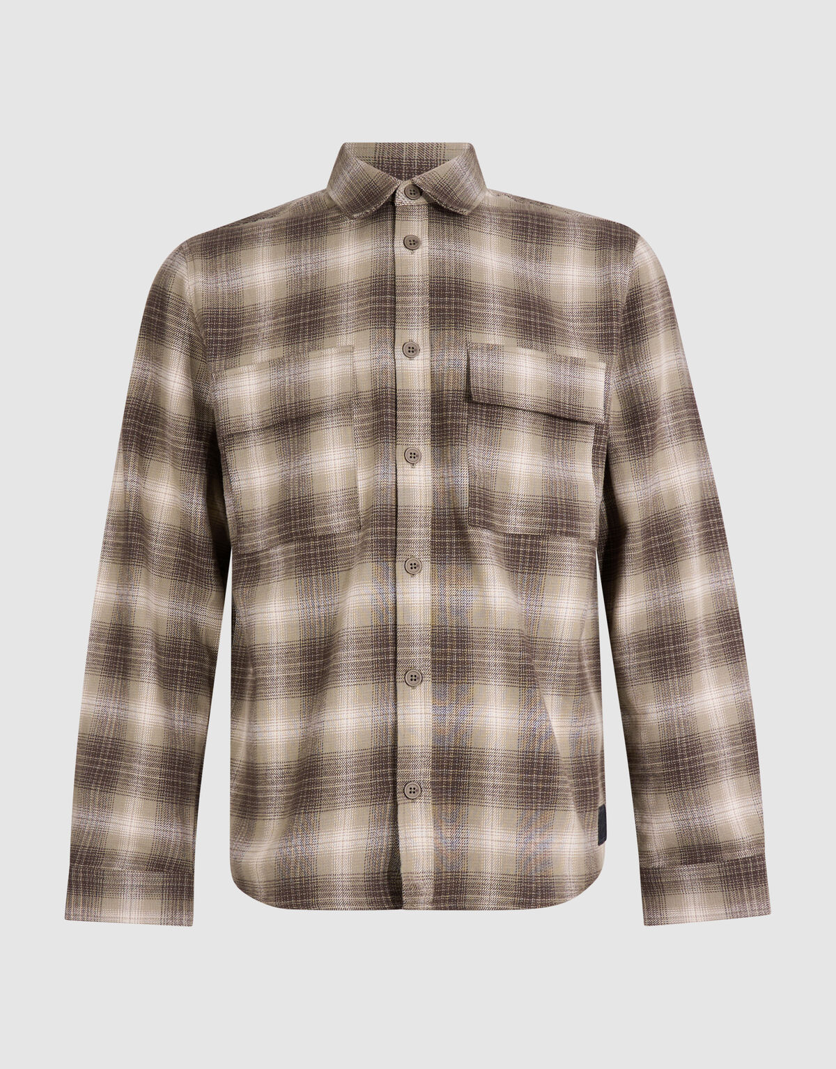 Gr&uuml;nes Overshirt mit Schattenkaromuster SHOEBY MEN