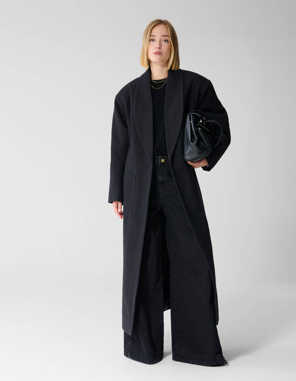 Oversized Mantel Schwarz By Lonneke SHOEBY WOMEN