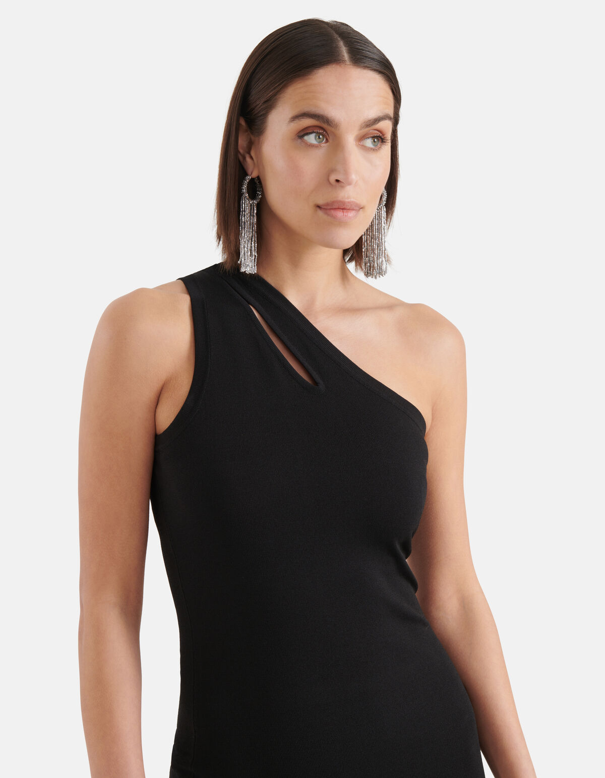 Asymmetrisches ausgeschnittenes Kleid Schwarz SHOEBY WOMEN