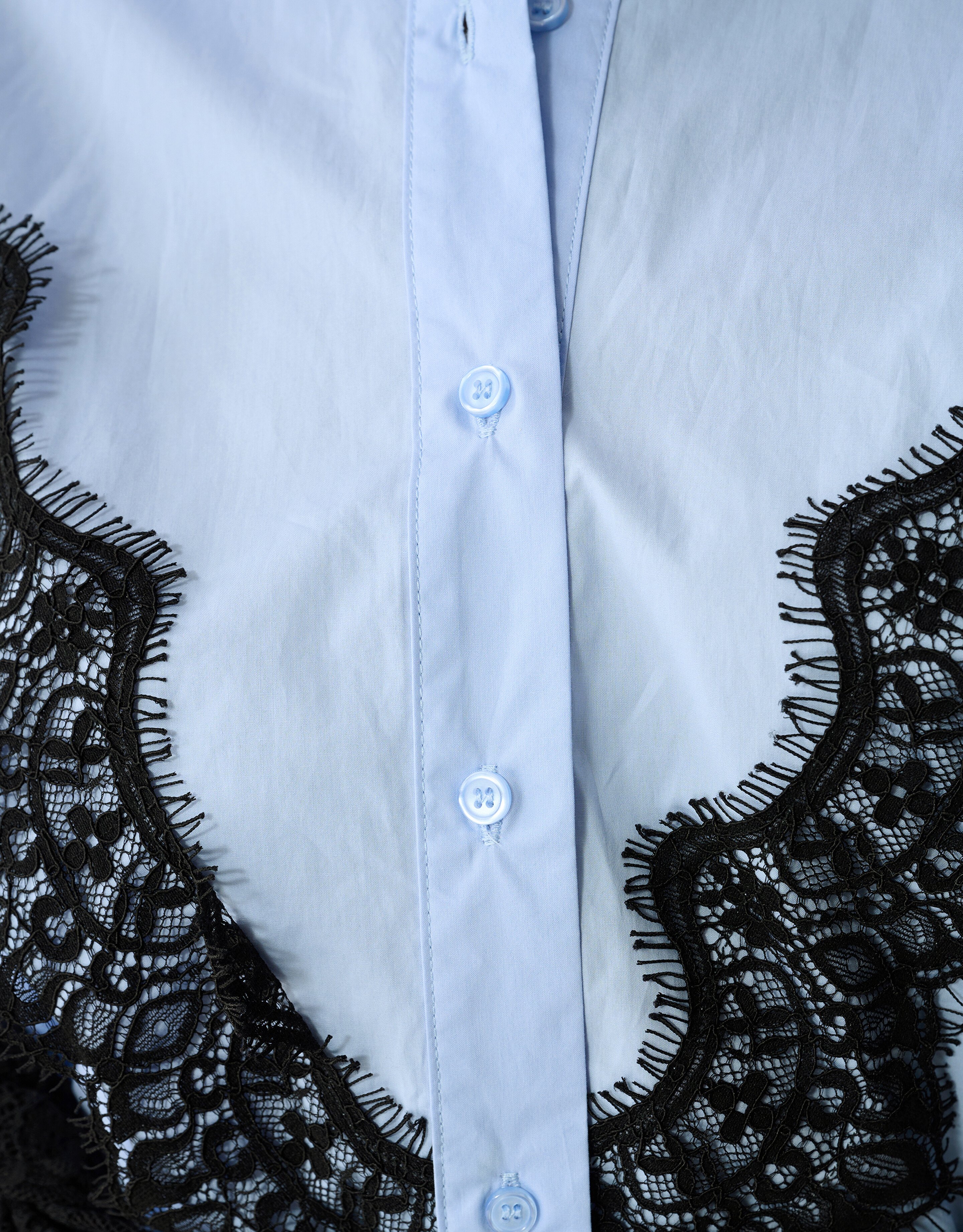 &Uuml;bergro&szlig;e Spitzenbluse Blau SHOEBY WOMEN