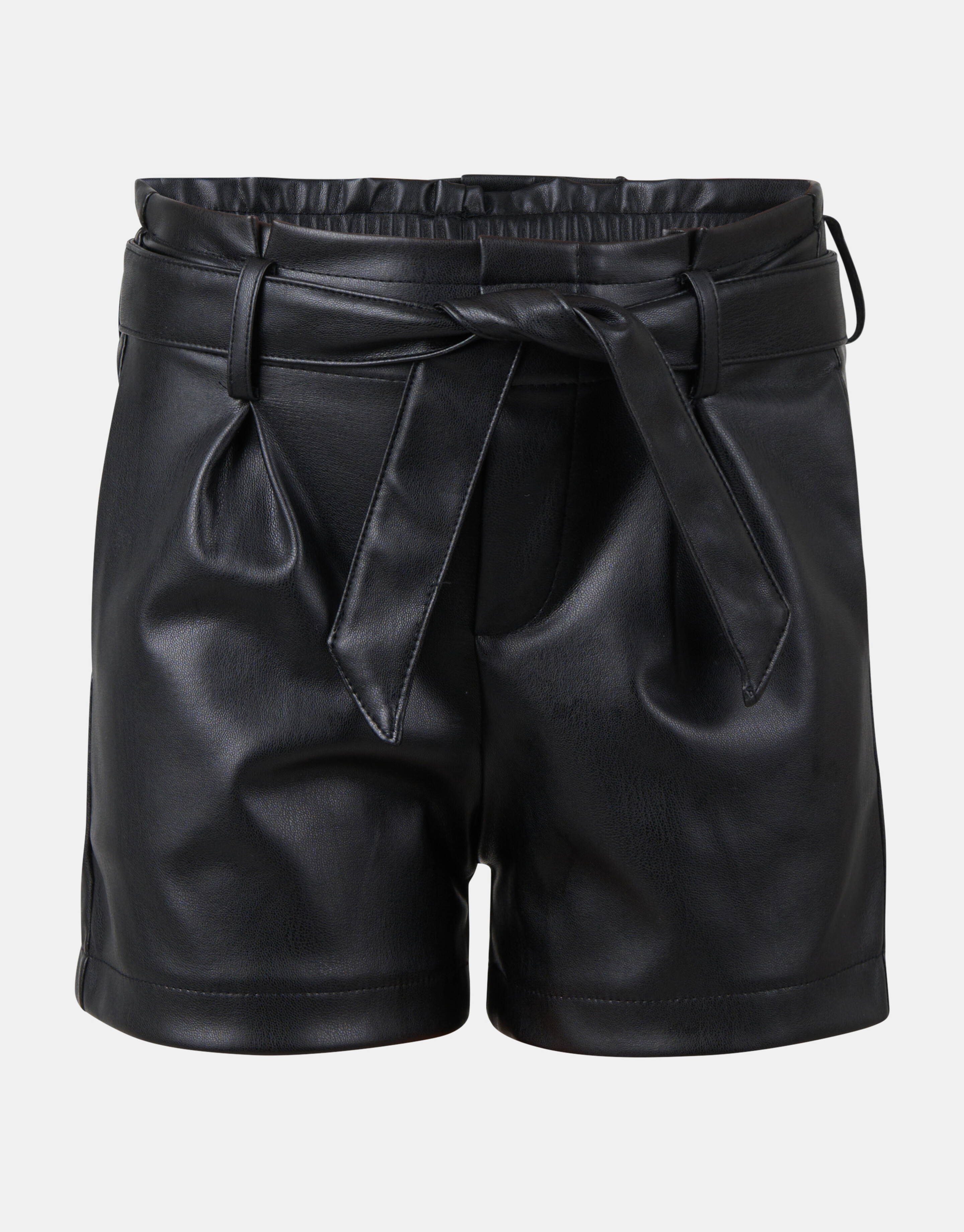 Paperbag-Shorts aus veganem Leder SHOEBY GIRLS