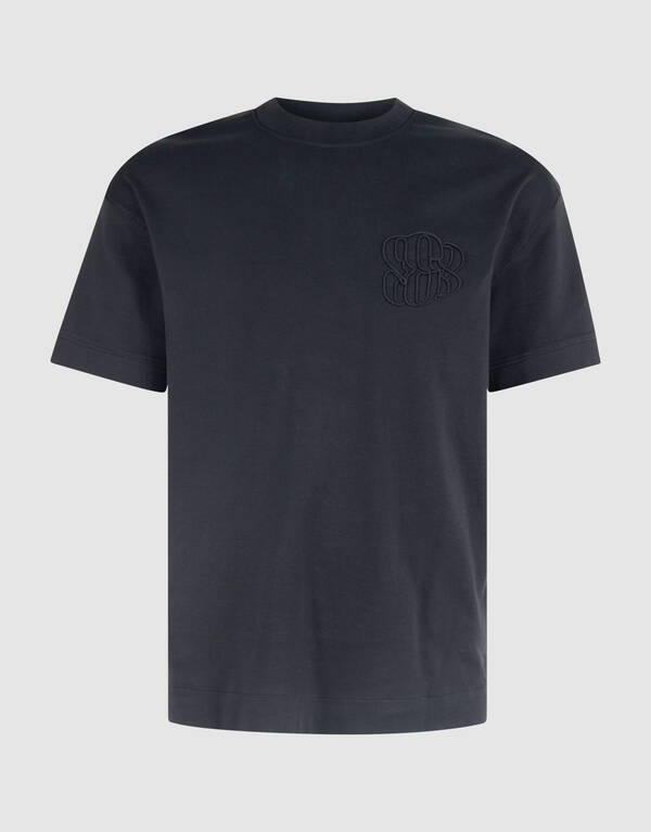 Stickerei-T-Shirt Dunkelblau SHOEBY MEN
