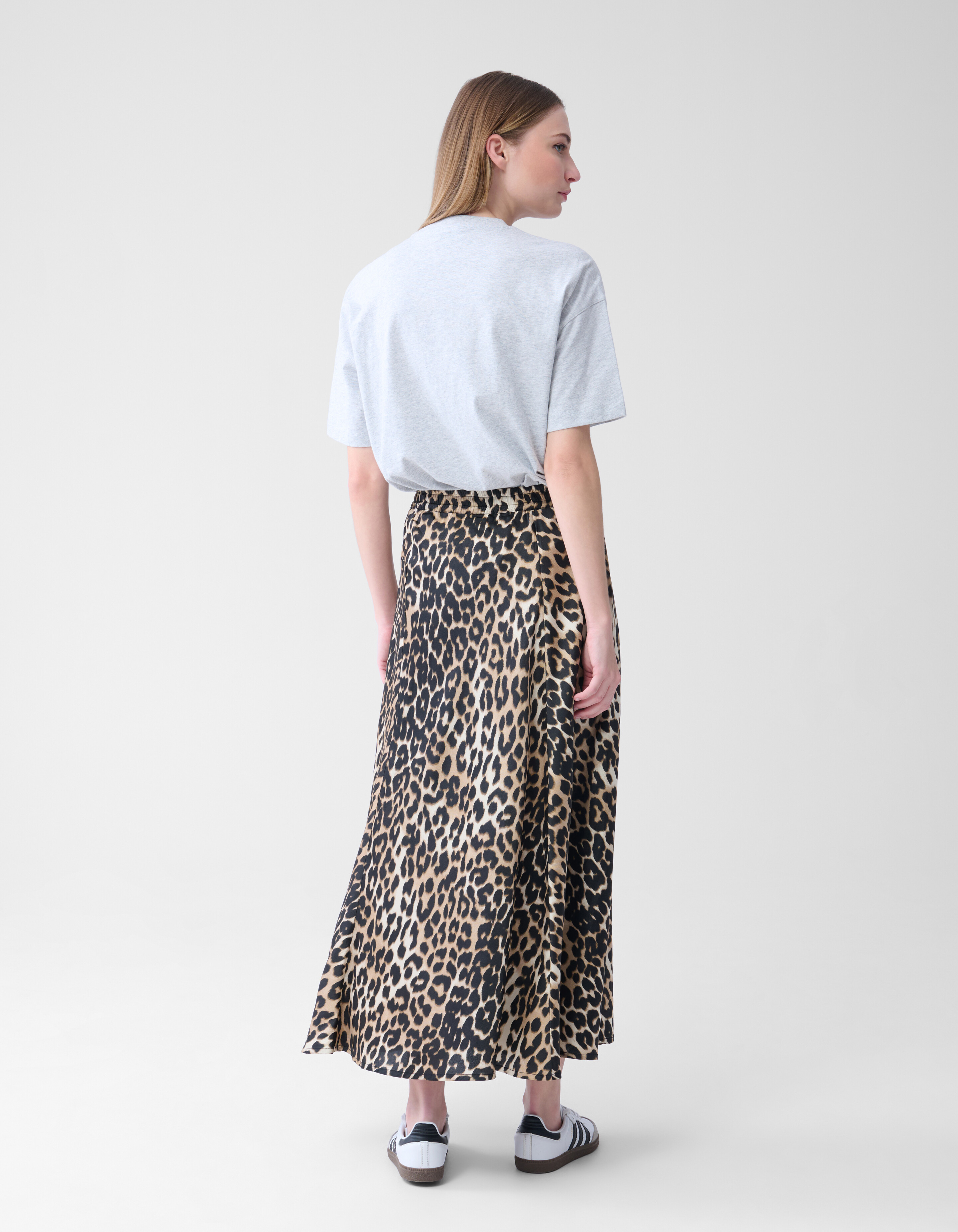 Übergroßes Basic-T-Shirt Hellgrau SHOEBY WOMEN