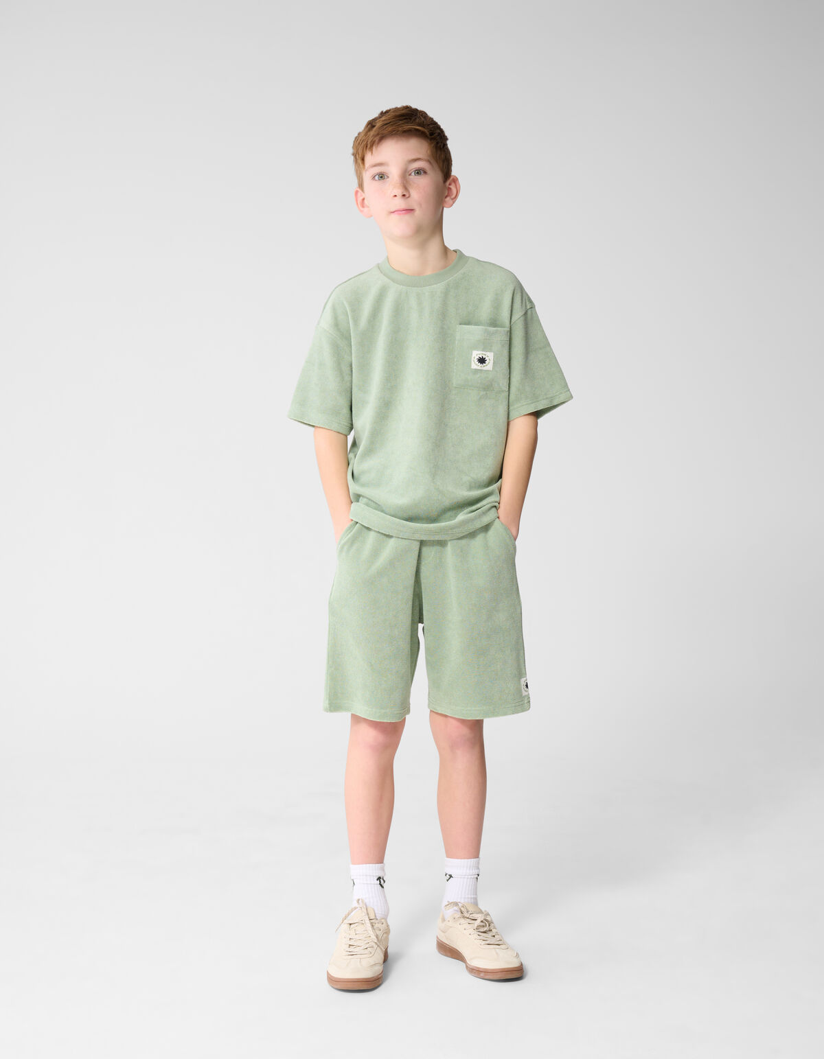Frottier-Shorts Hellgr&uuml;n SHOEBY BOYS