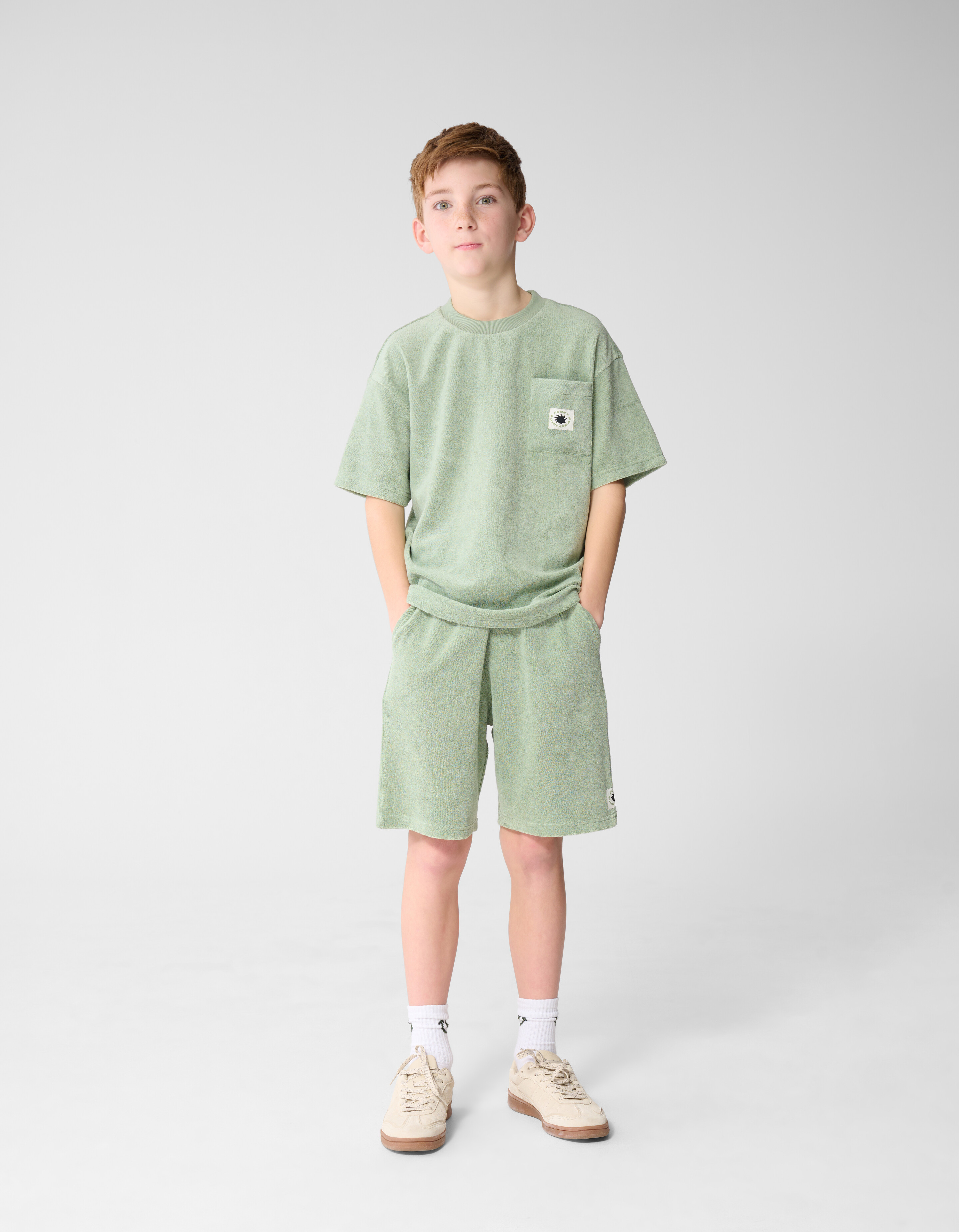 Frottier-Shorts Hellgr&uuml;n SHOEBY BOYS