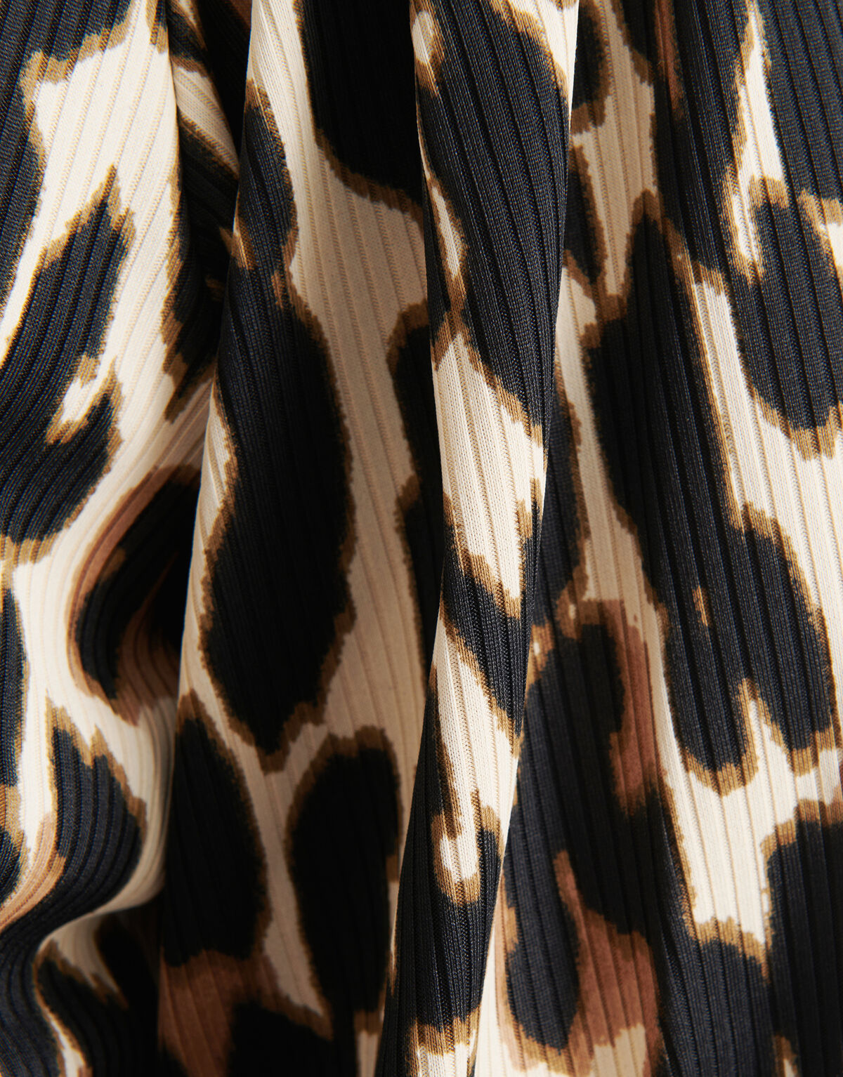 Leopard Rib Top Schwarz SHOEBY WOMEN