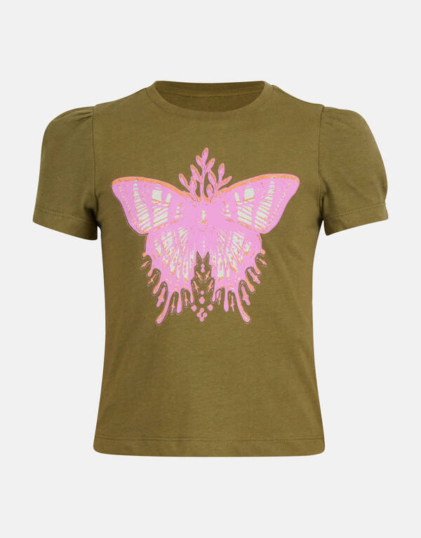 Schmetterling T-Shirt Dunkelgrün SHOEBY GIRLS