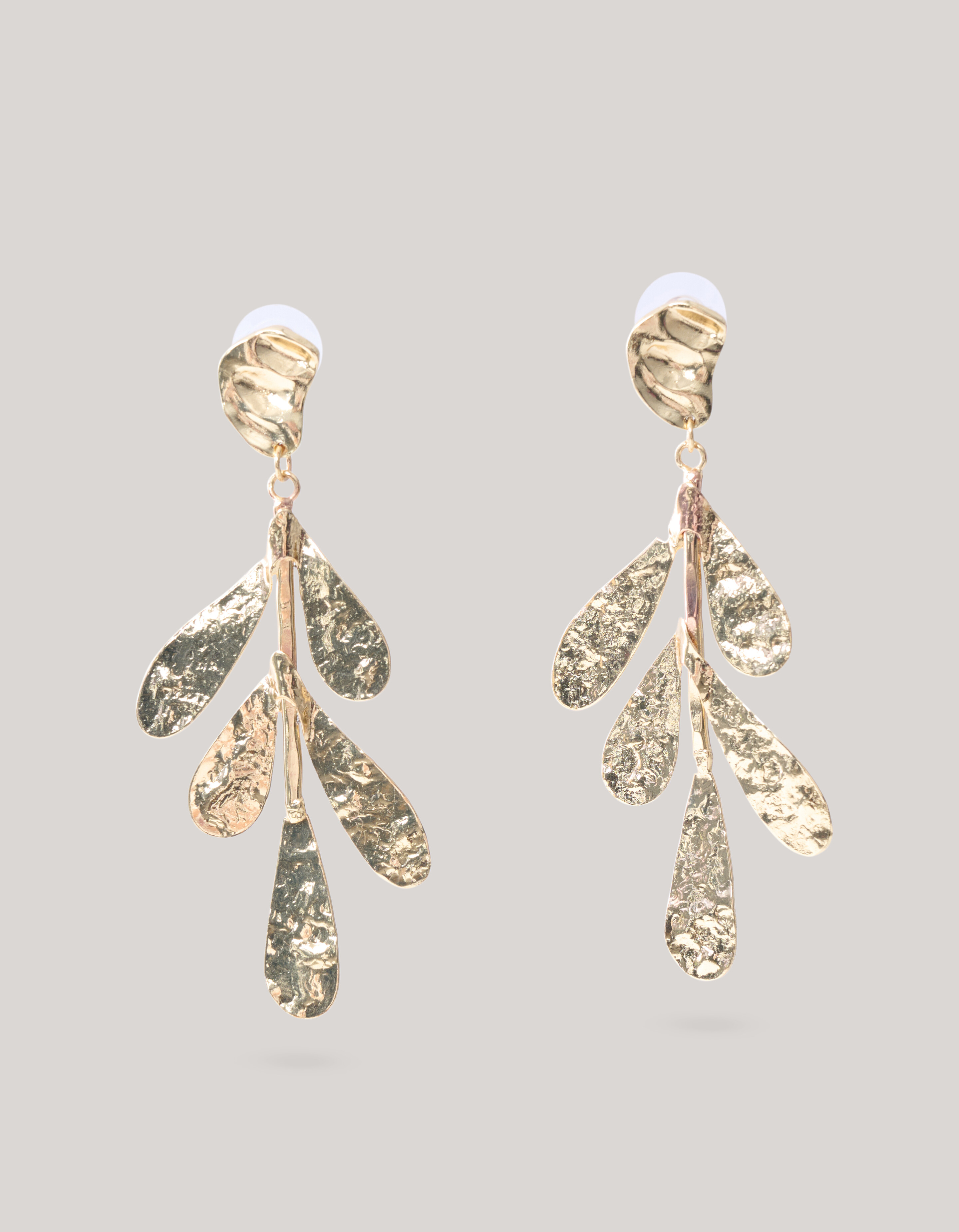 Blatt-Ohrringe Gold SHOEBY ACCESSOIRES