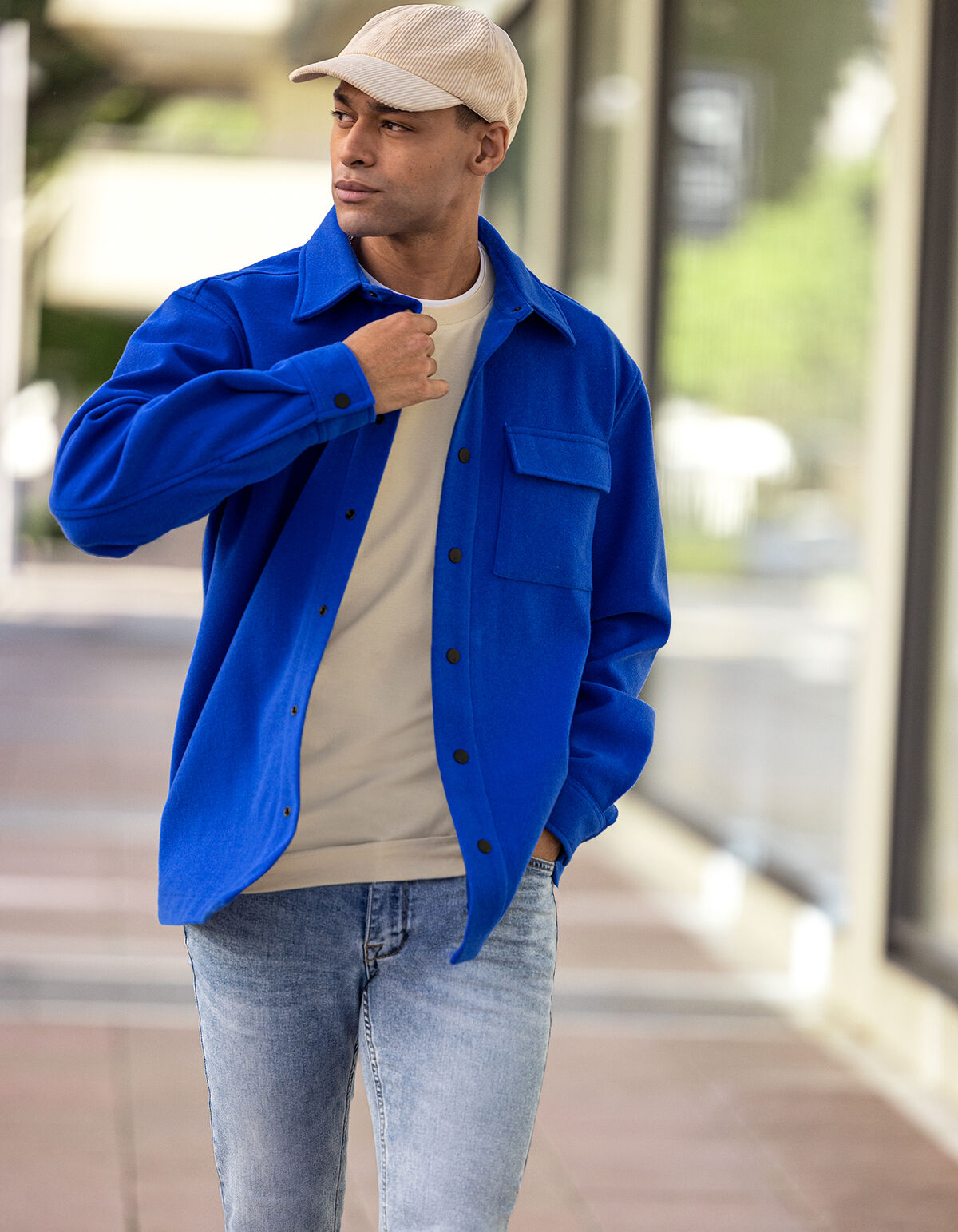 Taschen-Overshirt Blau SHOEBY MEN