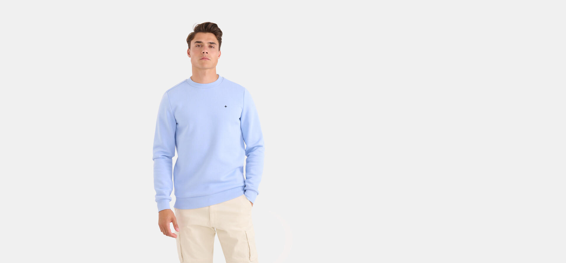 Sparkle Pullover Hellblau SHOEBY MEN
