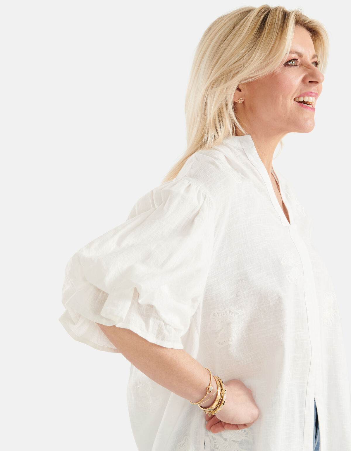 Stickerei Bluse Off White By Lonneke SHOEBY WOMEN