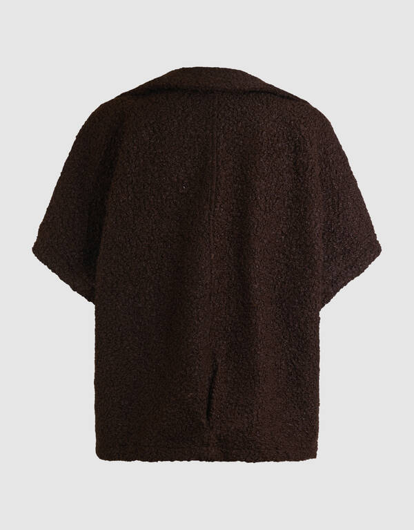 Oversize Teddyweste Dunkelbraun SHOEBY WOMEN