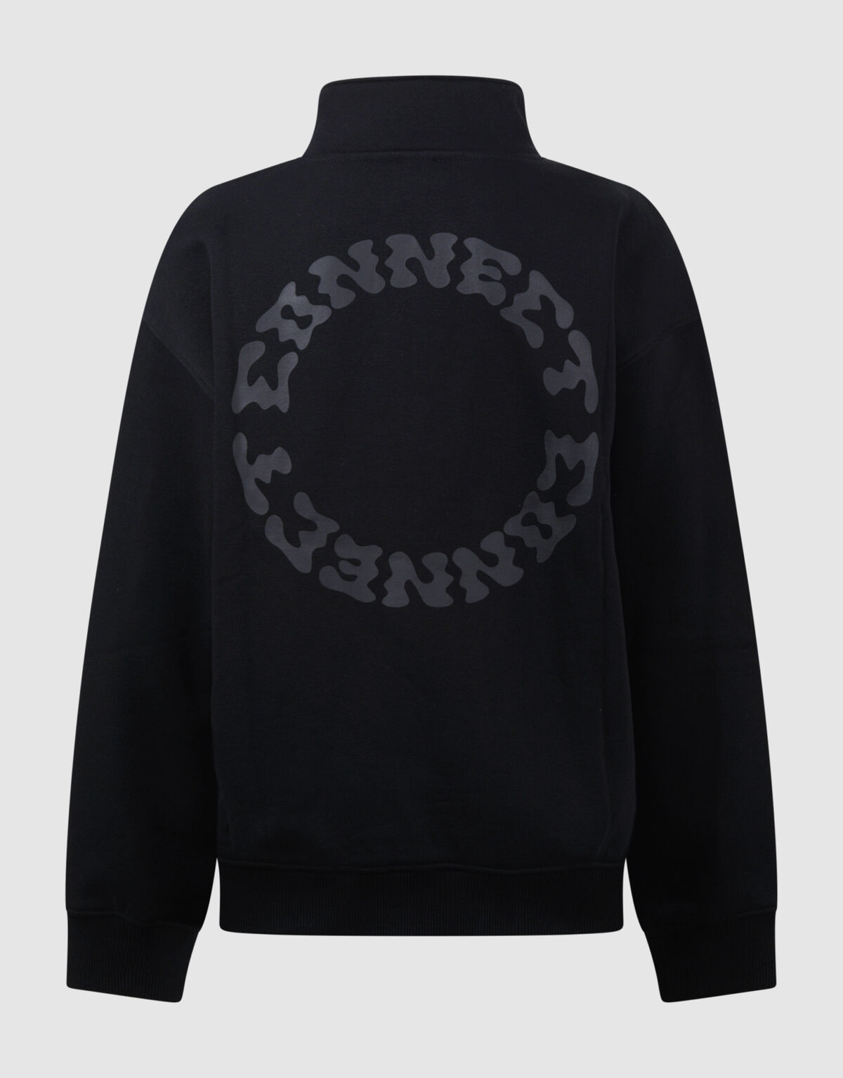 Schwarzer Pullover mit halbem Reißverschluss SHOEBY BOYS