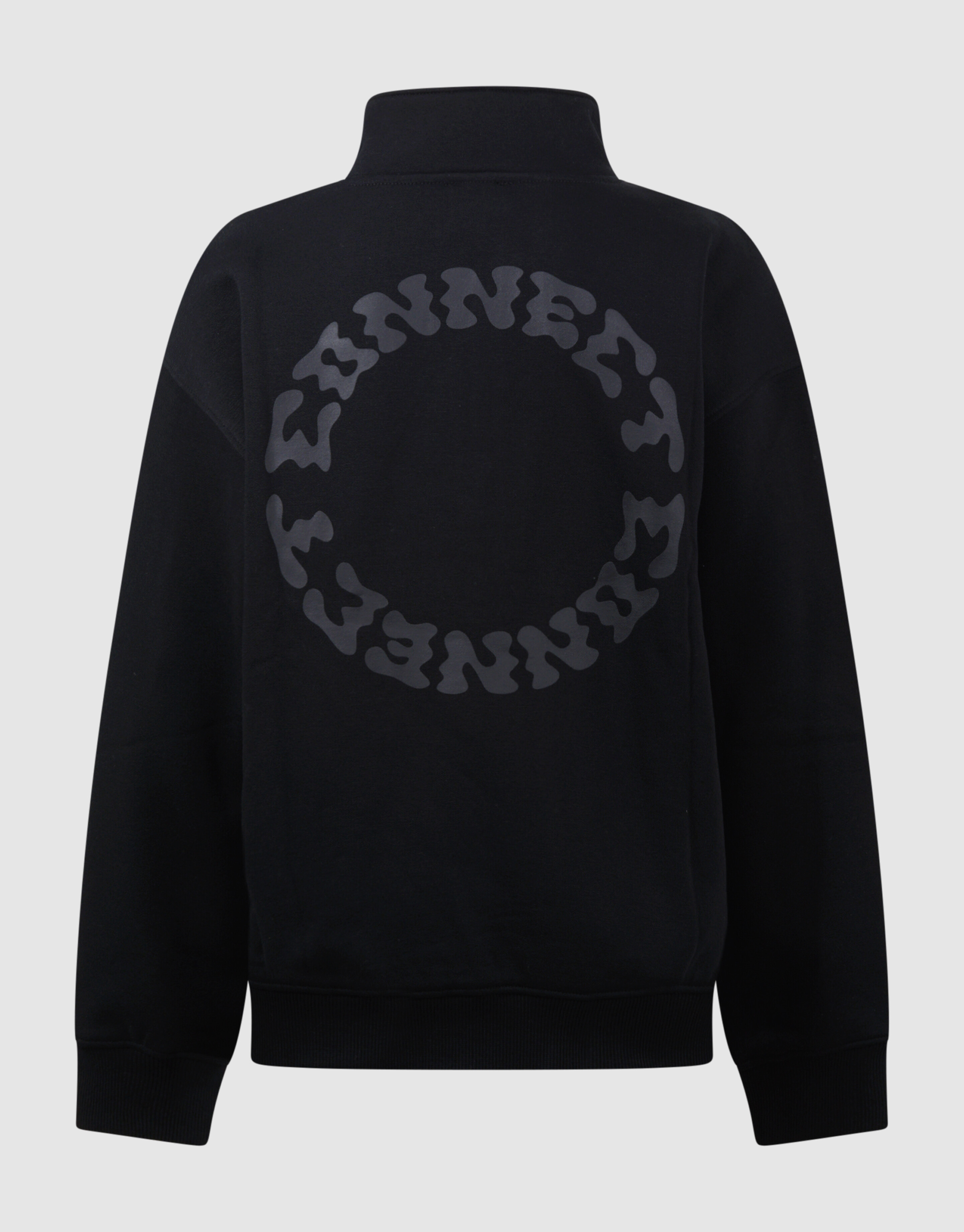 Schwarzer Pullover mit halbem Reißverschluss SHOEBY BOYS