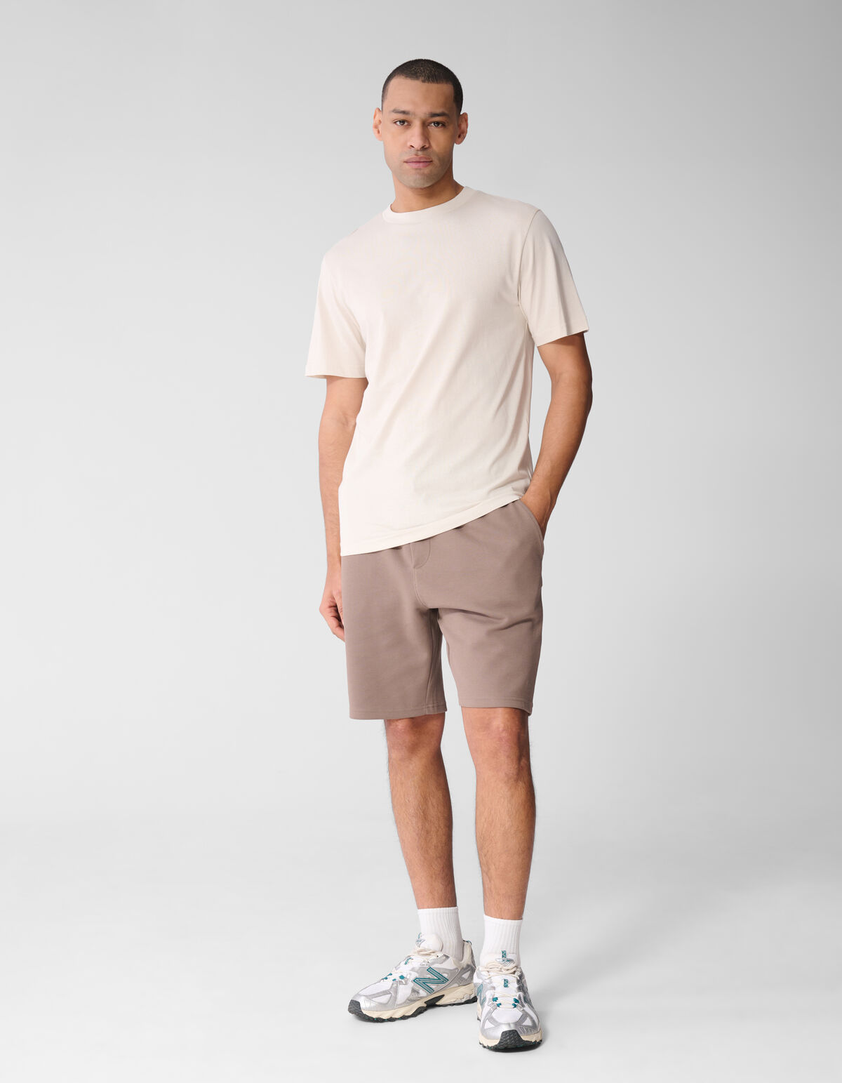 Line Artwork T-Shirt Hellgrau SHOEBY MEN