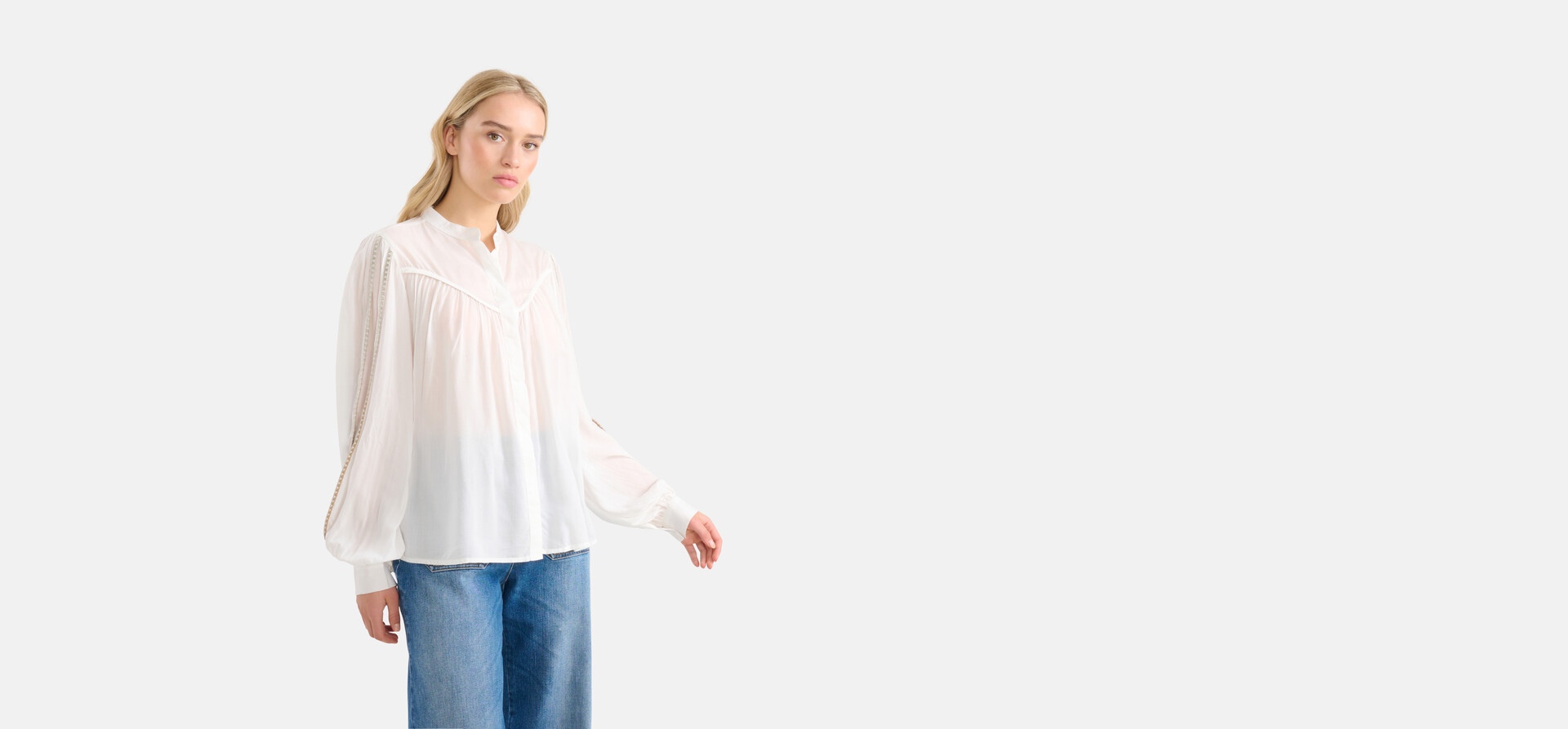 Faltenbluse Off White By Mieke SHOEBY WOMEN