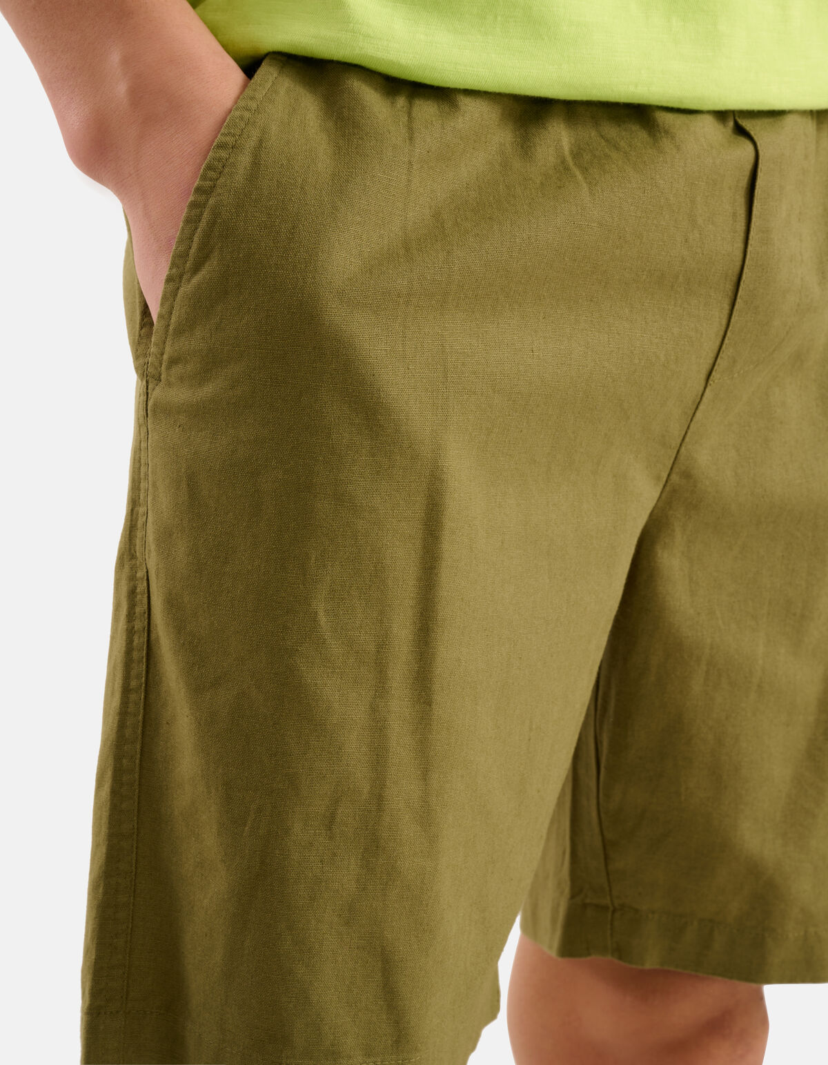 Leinen Short Dunkelgrün SHOEBY MEN