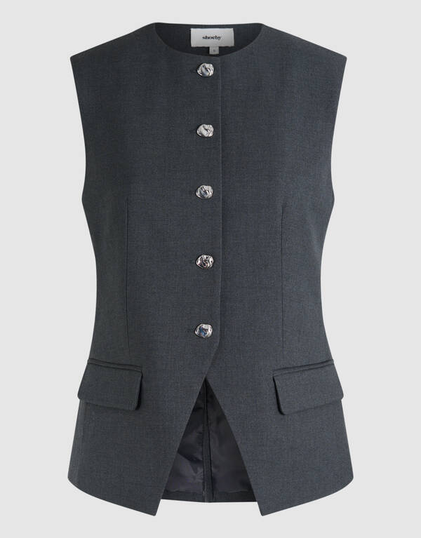 Strickjacke Dunkelgrau SHOEBY WOMEN