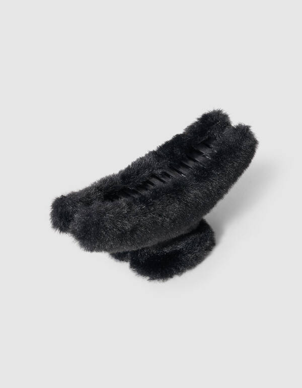 Faux Fur Big Haarspange Braun SHOEBY ACCESSOIRES