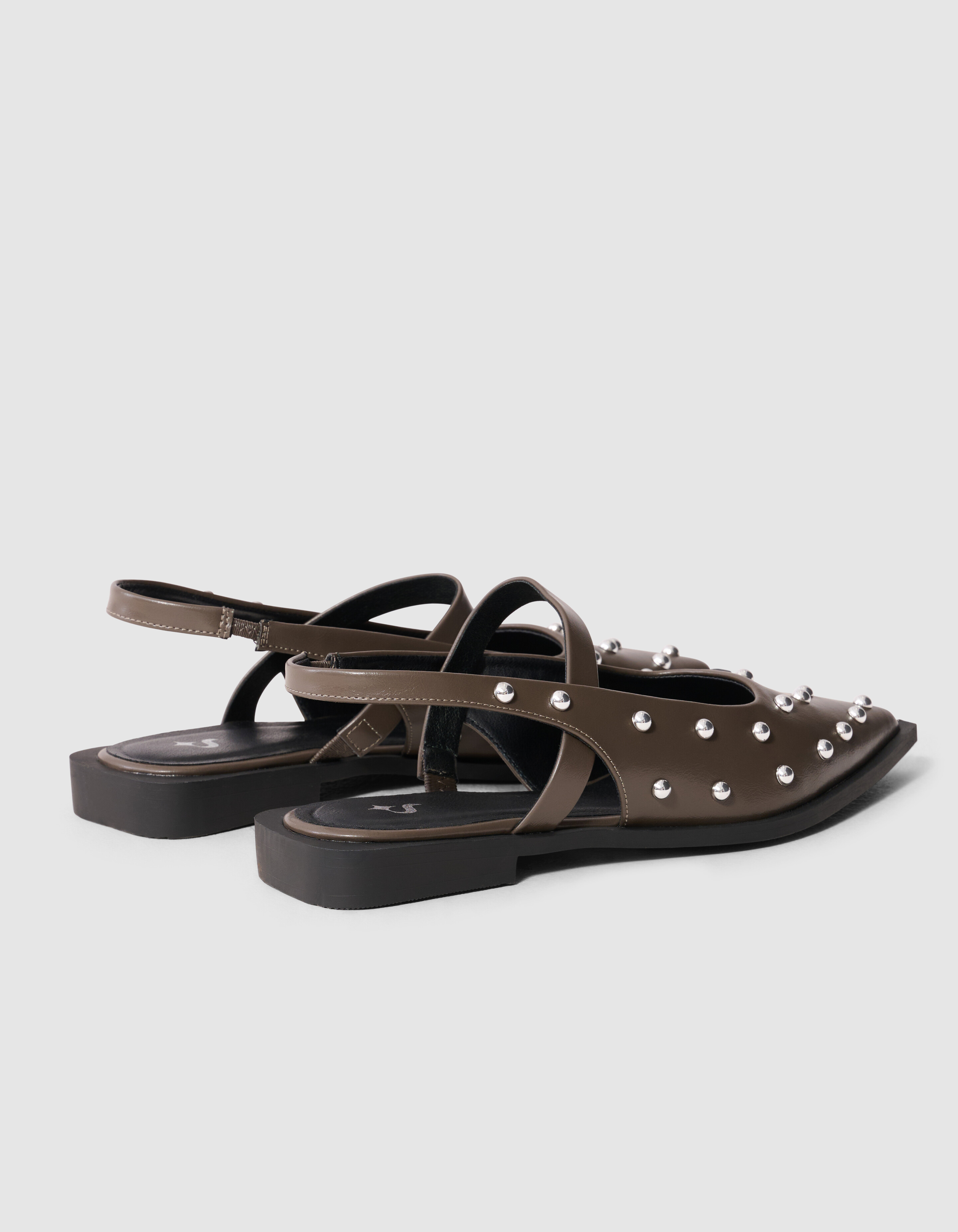 Nieten-Slingback Dunkelgrau SHOEBY SHOES