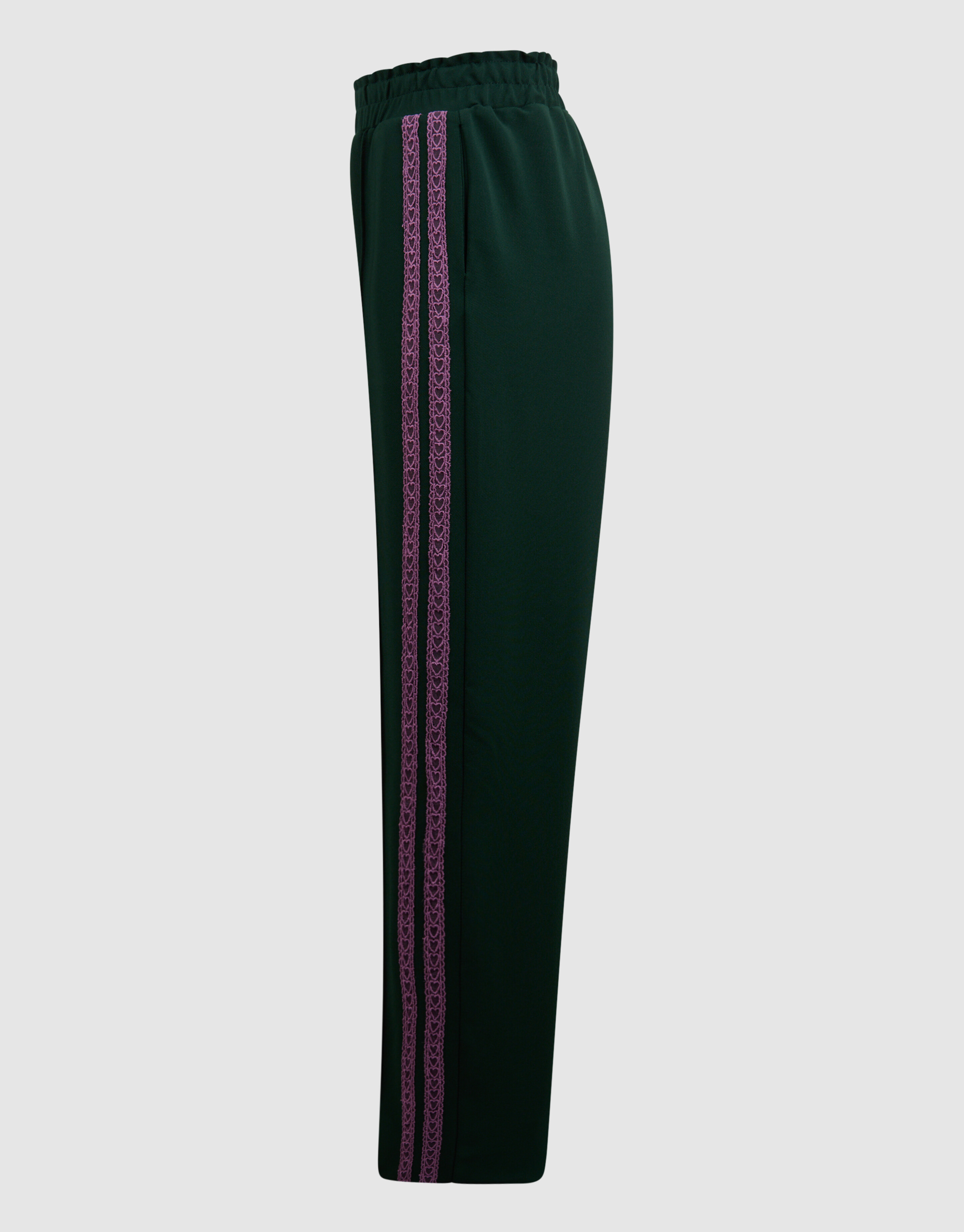 Sportliche Hose mit weitem Bein Dunkelgrün SHOEBY GIRLS