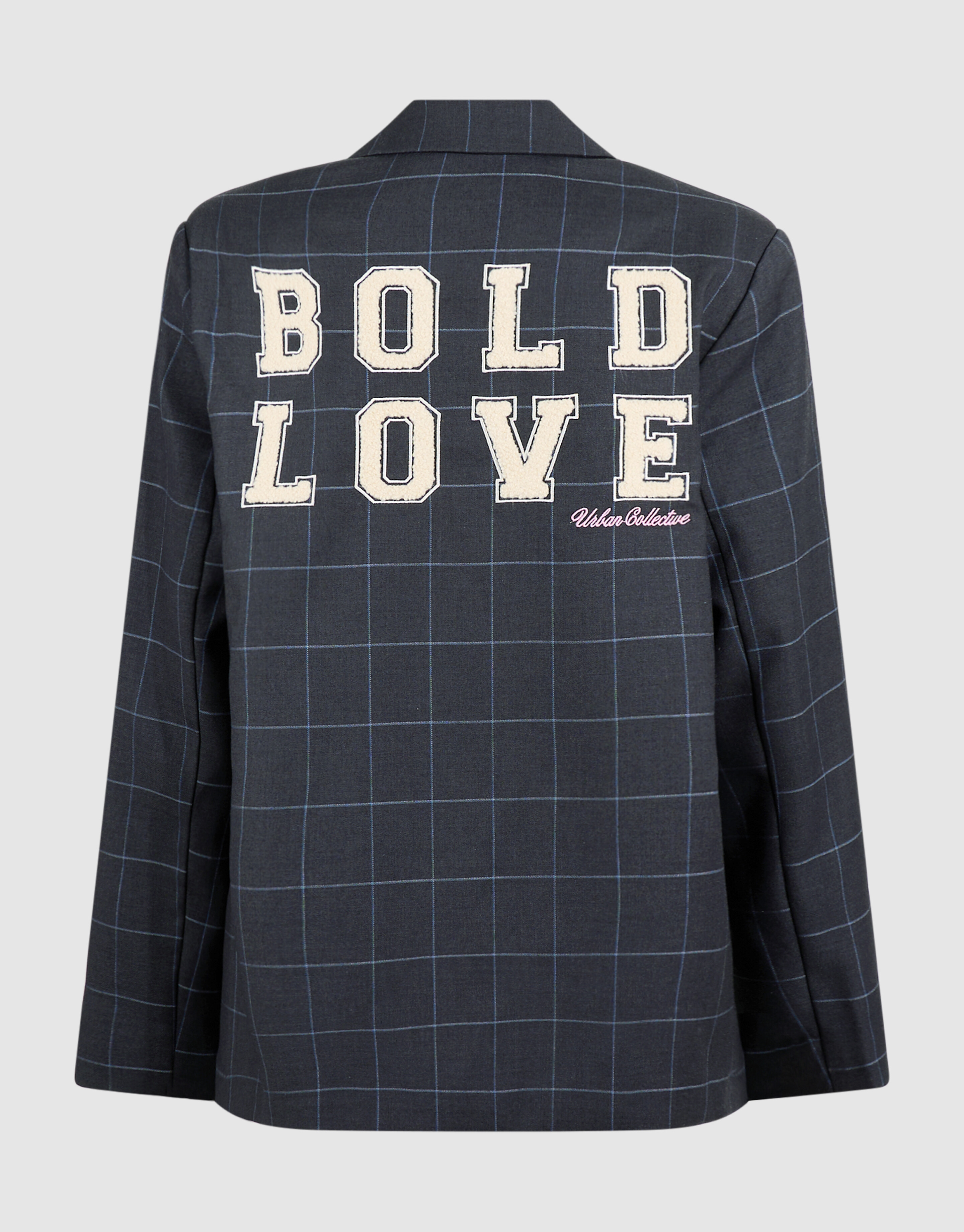 Blazer mit Karomuster in Relaxed Fit Dunkelgrau SHOEBY GIRLS