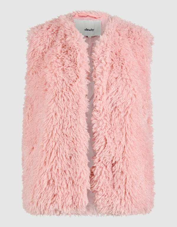 Teddy-Fell-Weste Hellrosa SHOEBY WOMEN