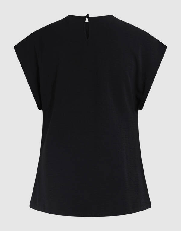 Twist-Top mit Knöpfen Schwarz SHOEBY WOMEN