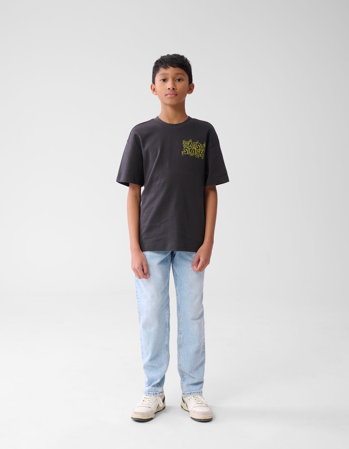 Text-T-Shirt Dunkelgrau SHOEBY BOYS
