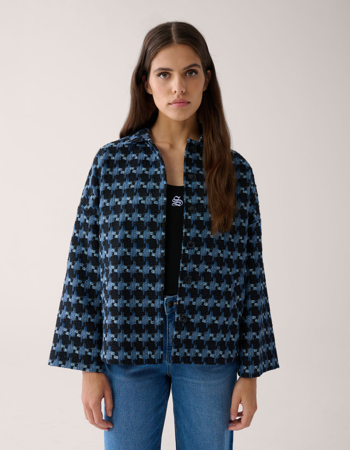 Jacquard-Jacke Blau von Mieke SHOEBY WOMEN