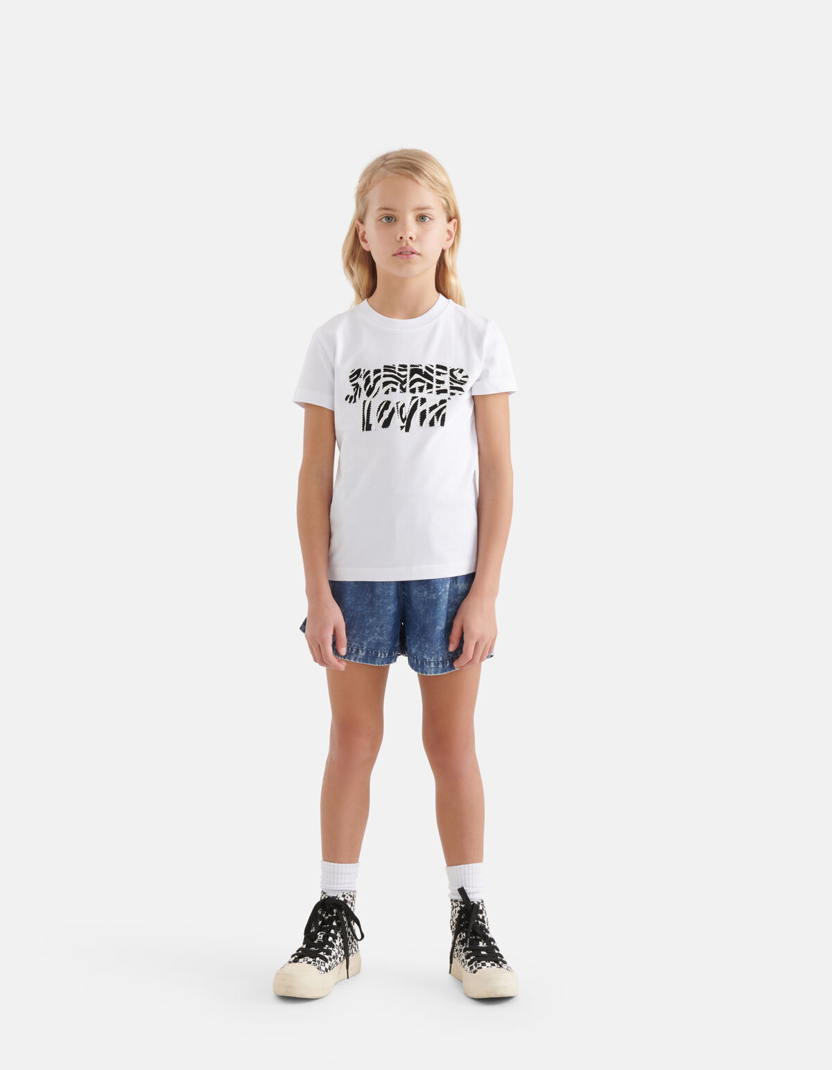 Nieten-T-Shirt Weiß SHOEBY GIRLS