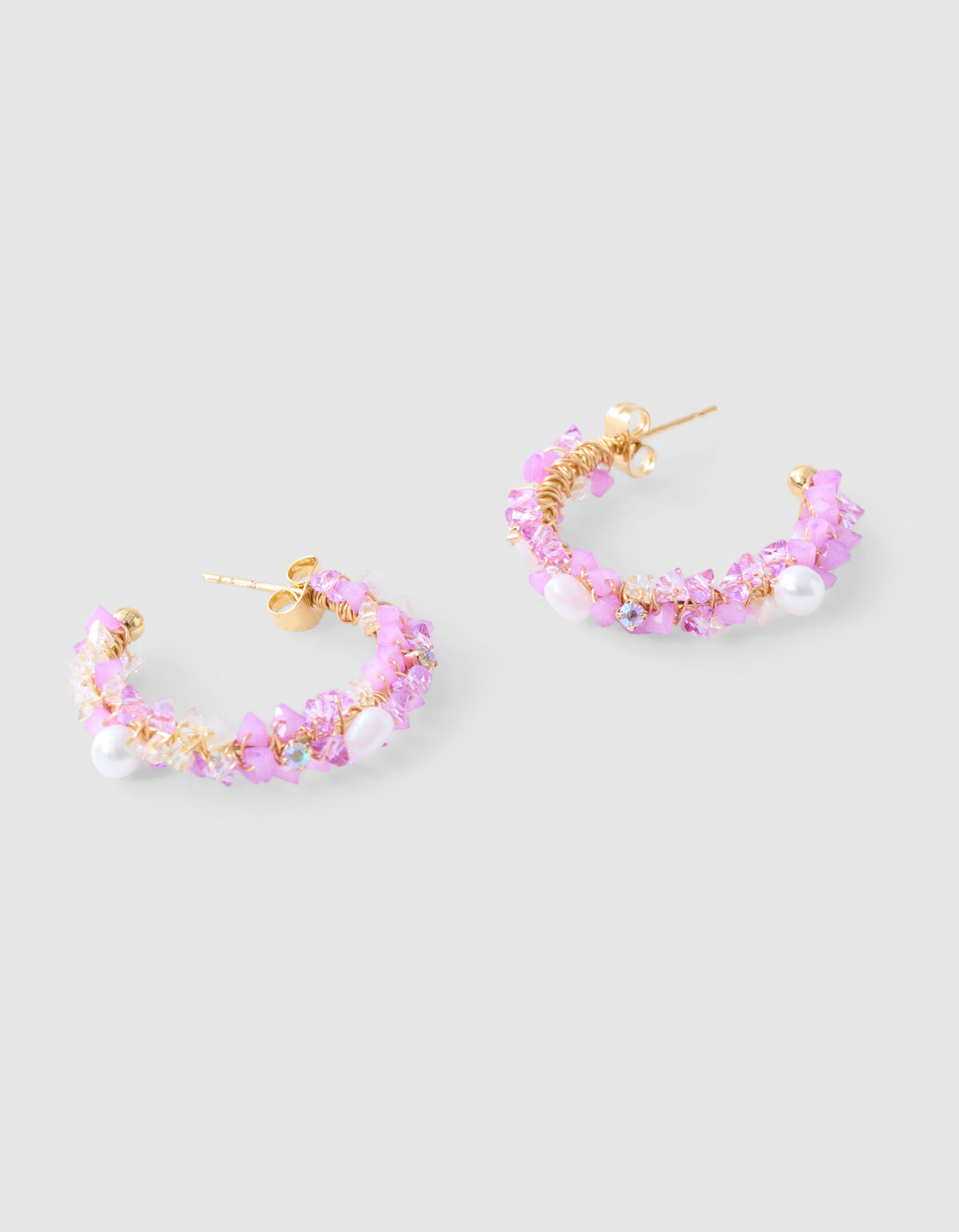 Perlenohrringe Rosa SHOEBY ACCESSOIRES