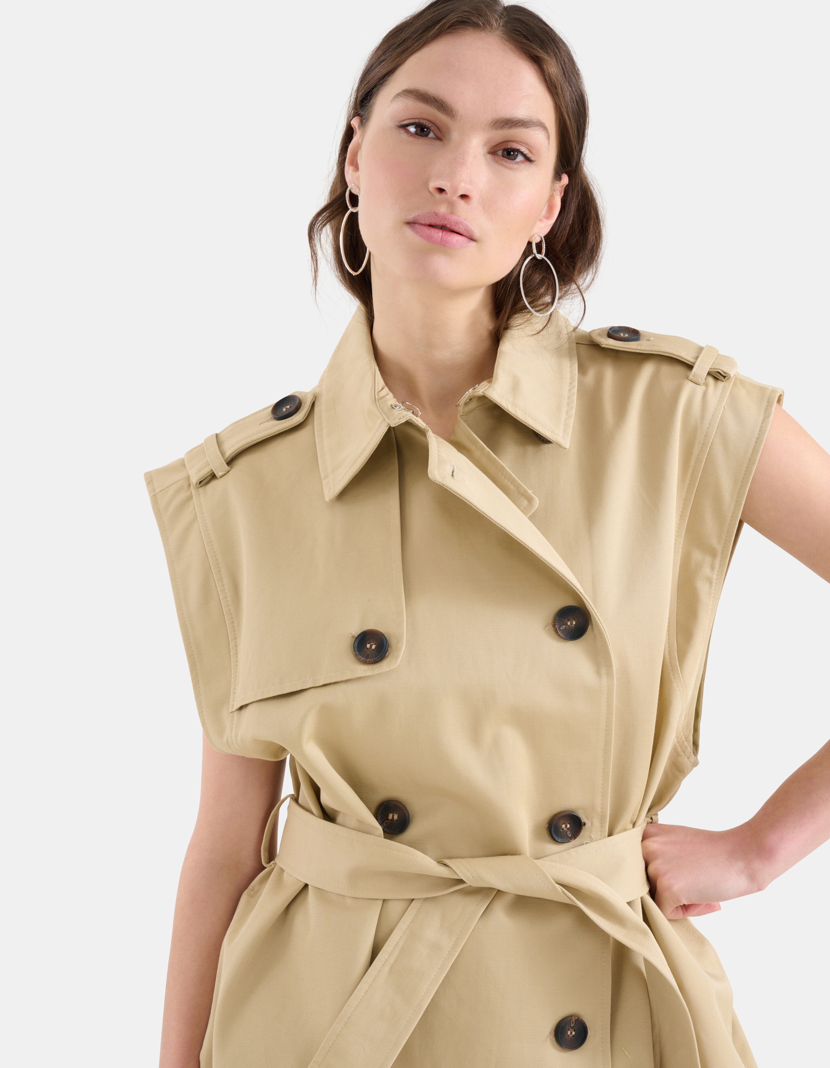 Ärmelloser Trenchcoat Beige SHOEBY WOMEN