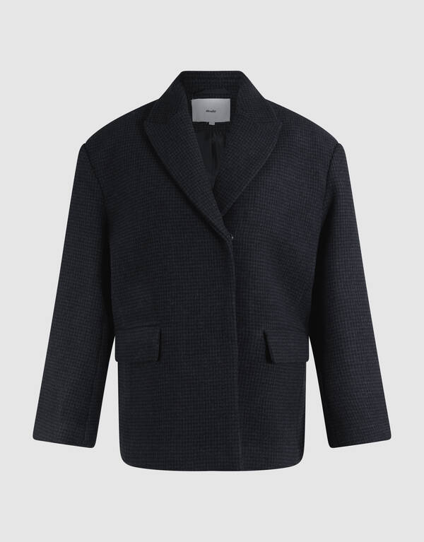 Wollen Cropped Jas Dunkelgrau SHOEBY WOMEN