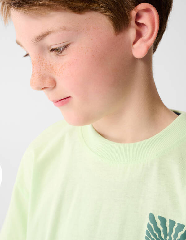 Gewelltes Sonnen-T-Shirt Hellgrün SHOEBY BOYS