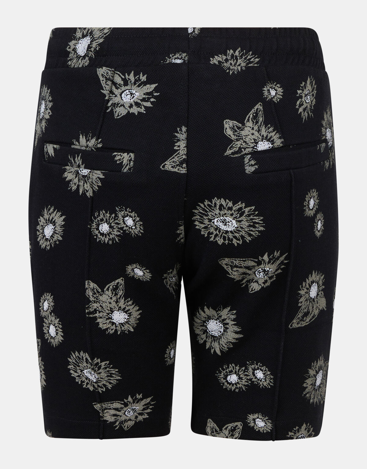 Shorts mit grafischem Blumendruck Schwarz JILL&MITCH