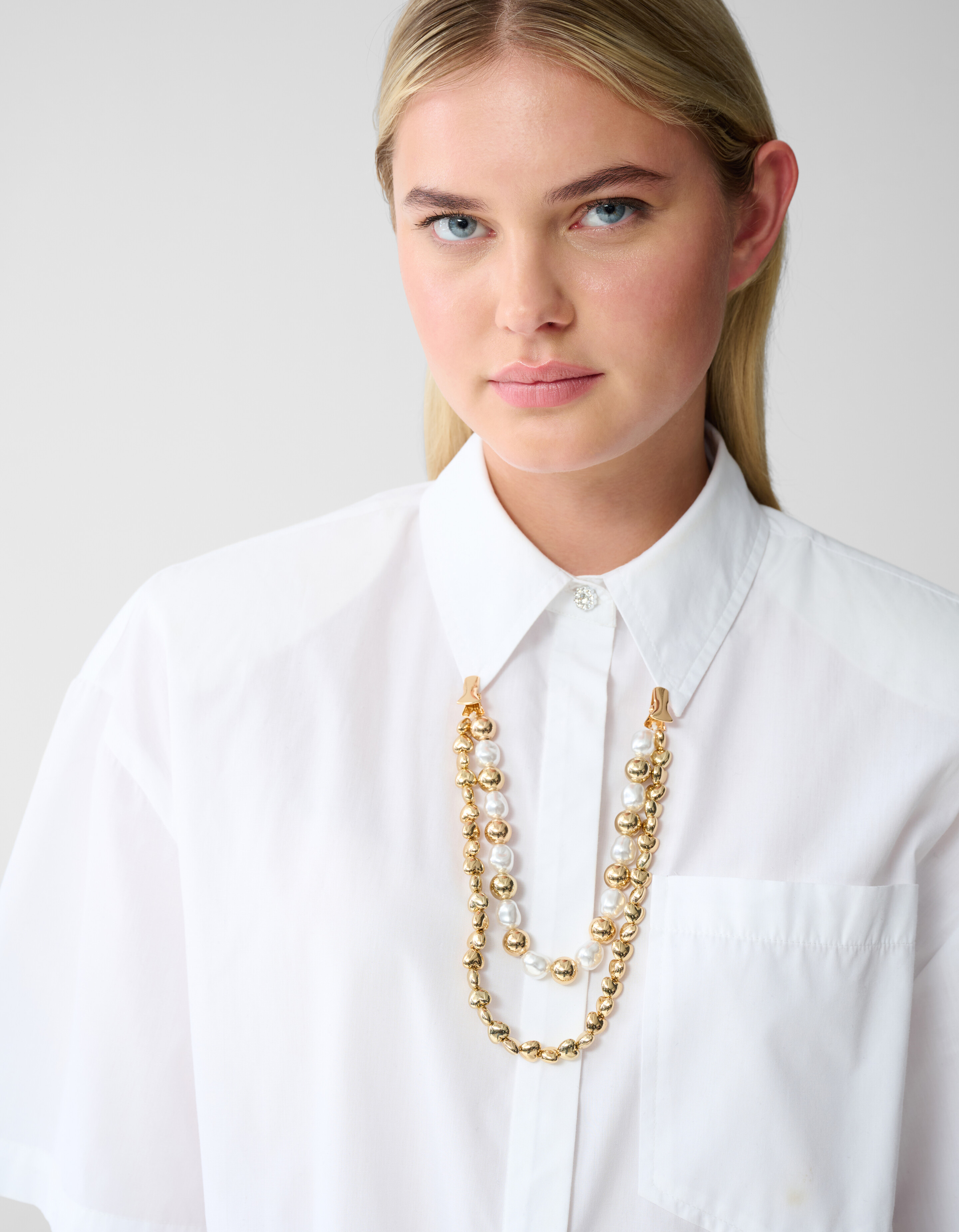 Multi Parel/Herz Clip Gold SHOEBY ACCESSOIRES