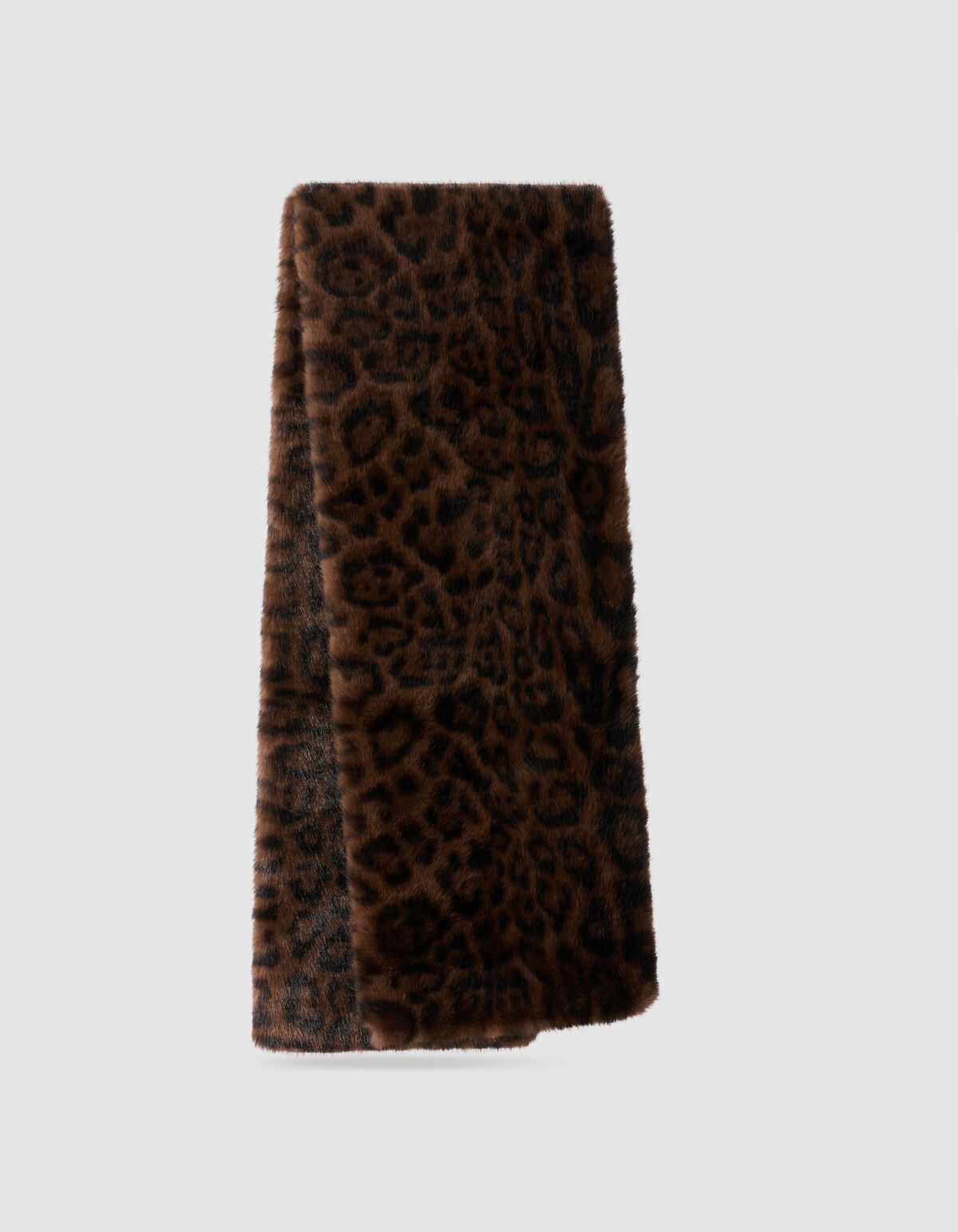 Leopard Faux Fur Schal Braun SHOEBY ACCESSOIRES