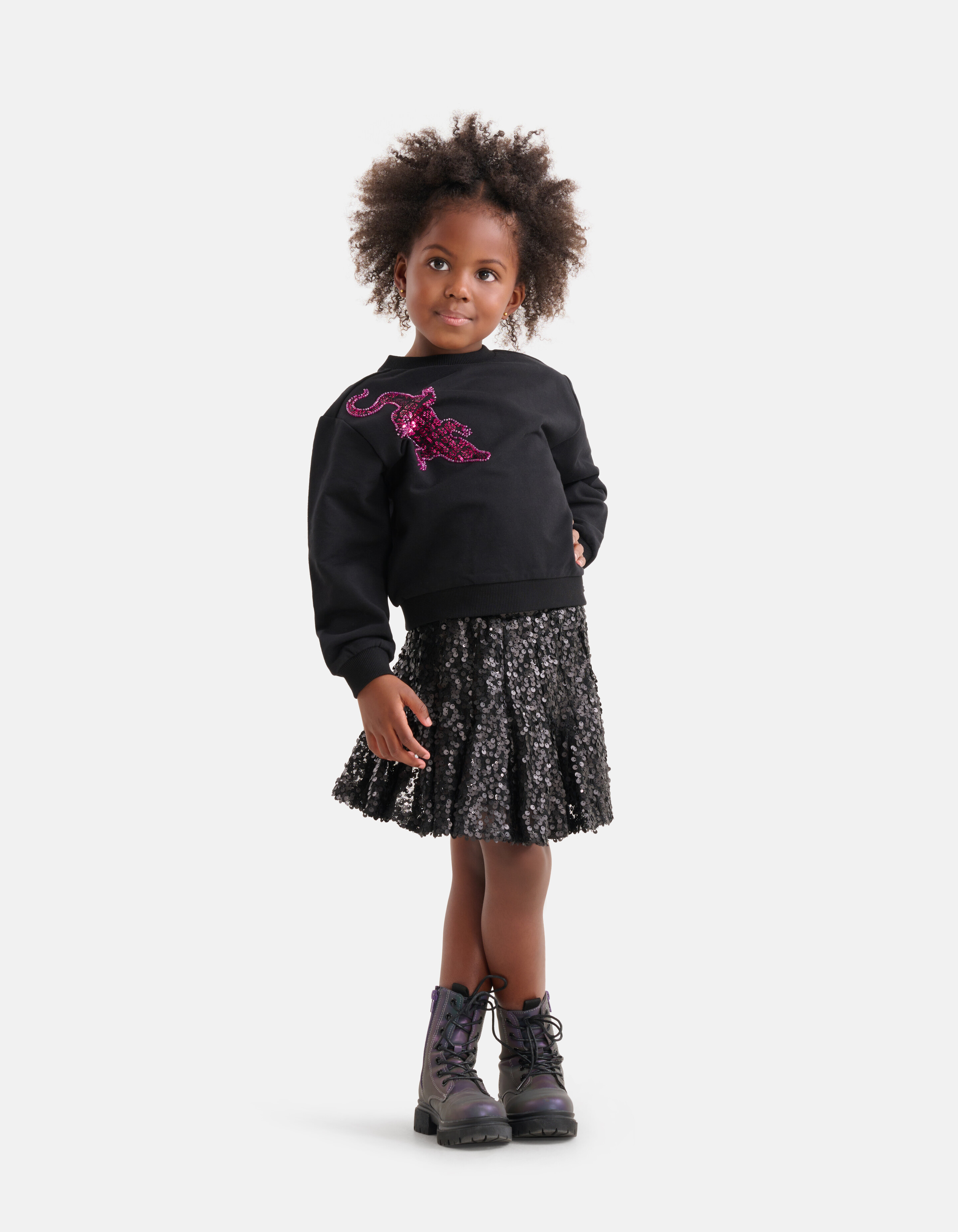 Paillettenrock Schwarz von Nicolette SHOEBY GIRLS