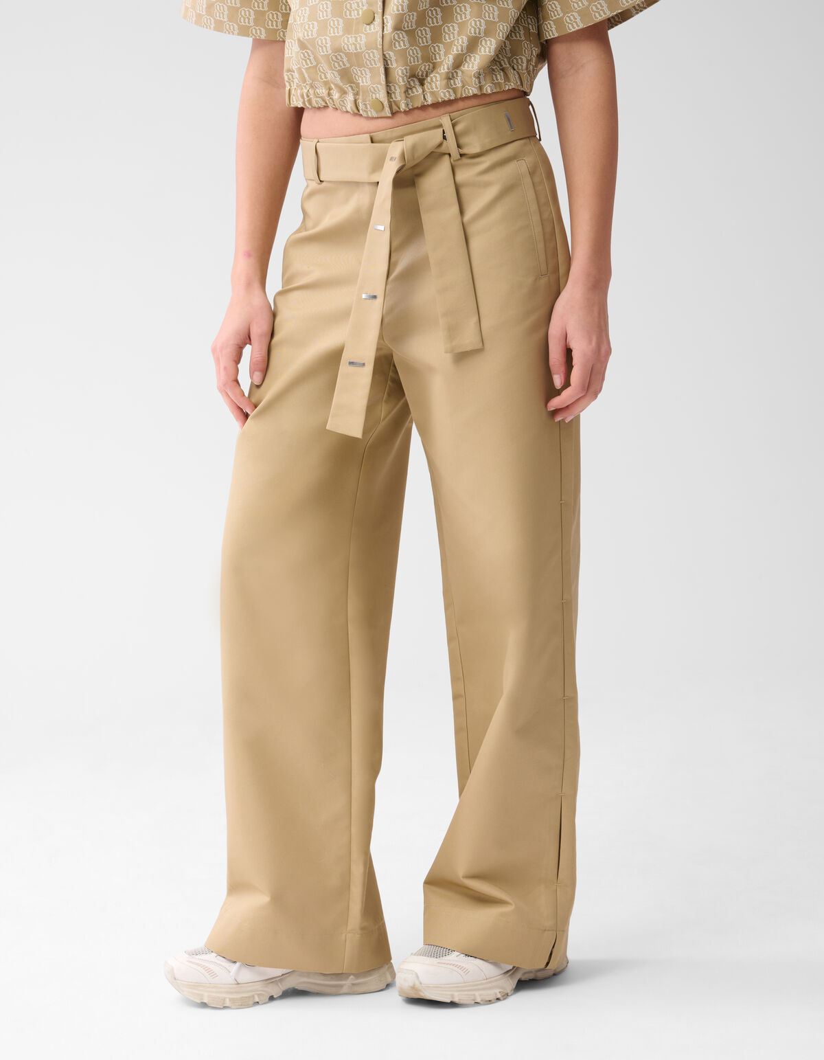 Hose mit weitem Bein Sand SHOEBY WOMEN