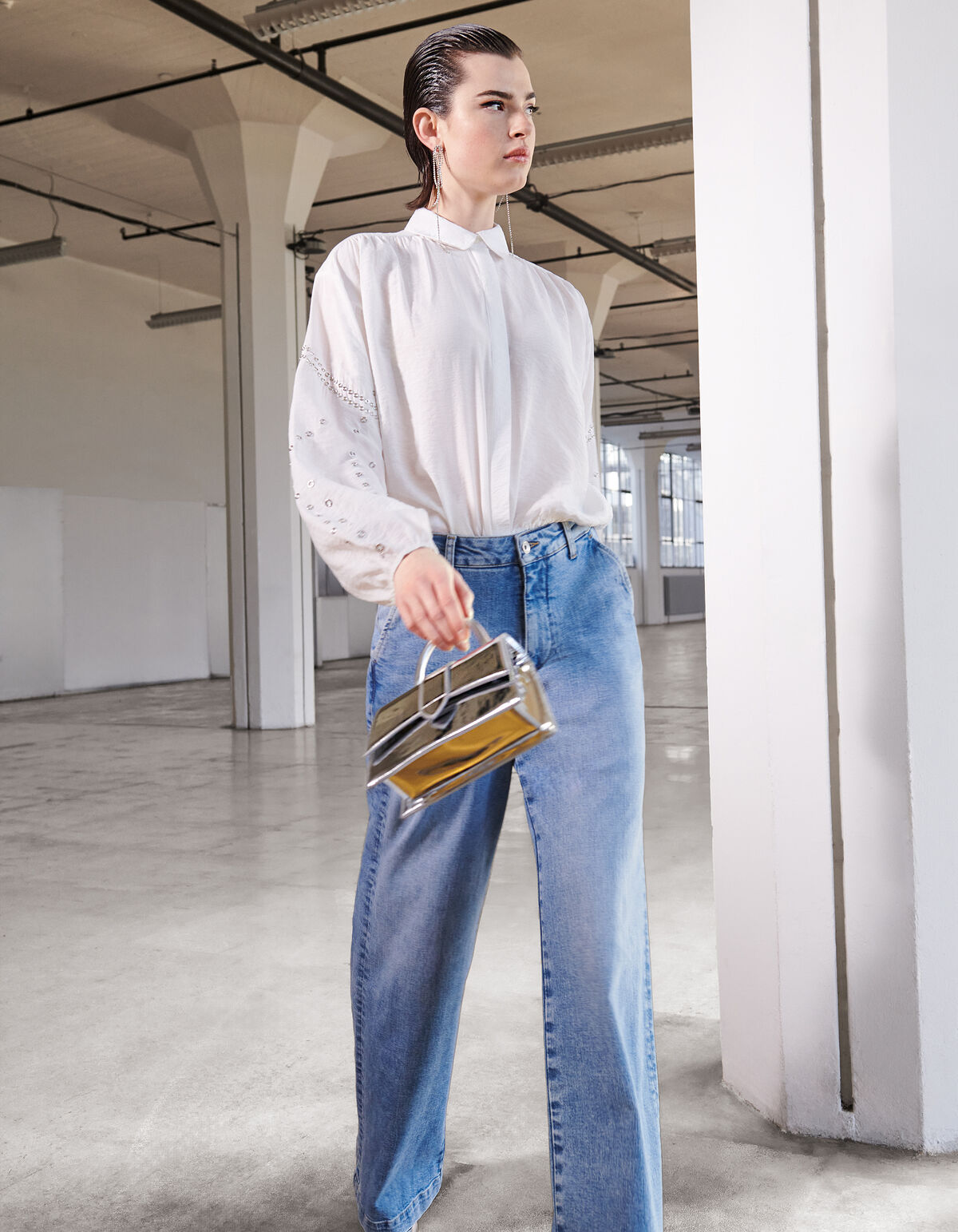 Studs Blouse Gebroken Wit SHOEBY WOMEN