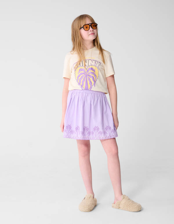 Sunny Palms Artwork T-Shirt Off-White SHOEBY GIRLS