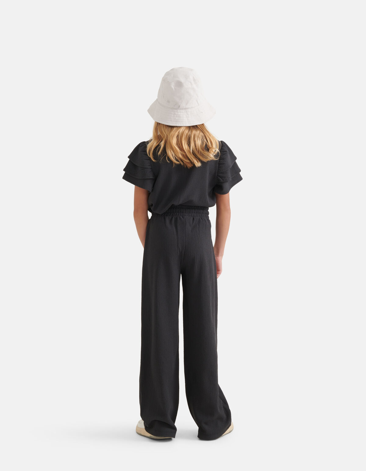 Crinkle-Palazzo-Hose Dunkelgrau SHOEBY GIRLS