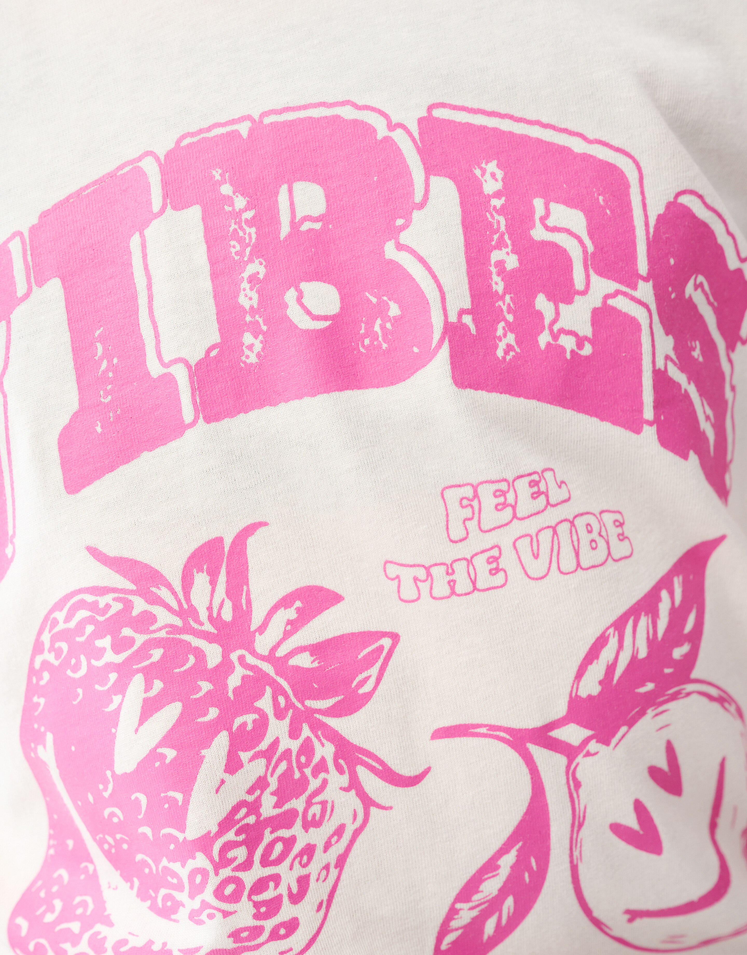 Vibes Artwork T-shirt Off White SHOEBY GIRLS
