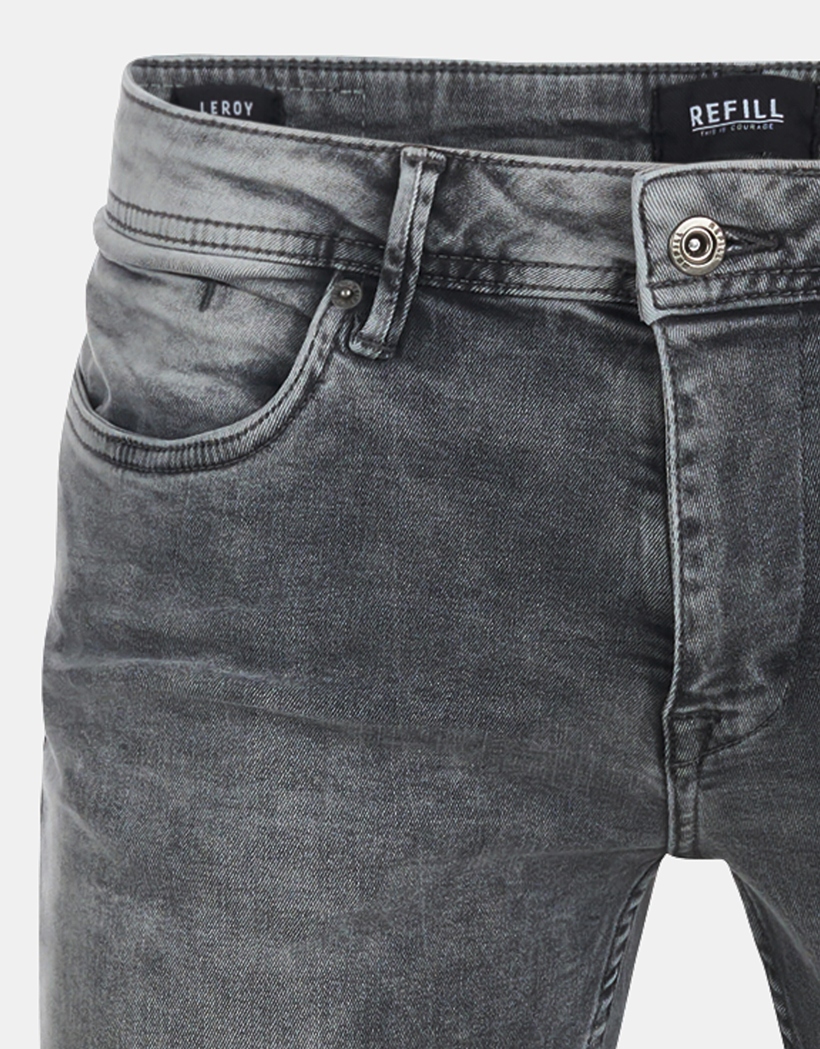 Leroy Skinny Grey Jeans L32 REFILL AUTHENTIC